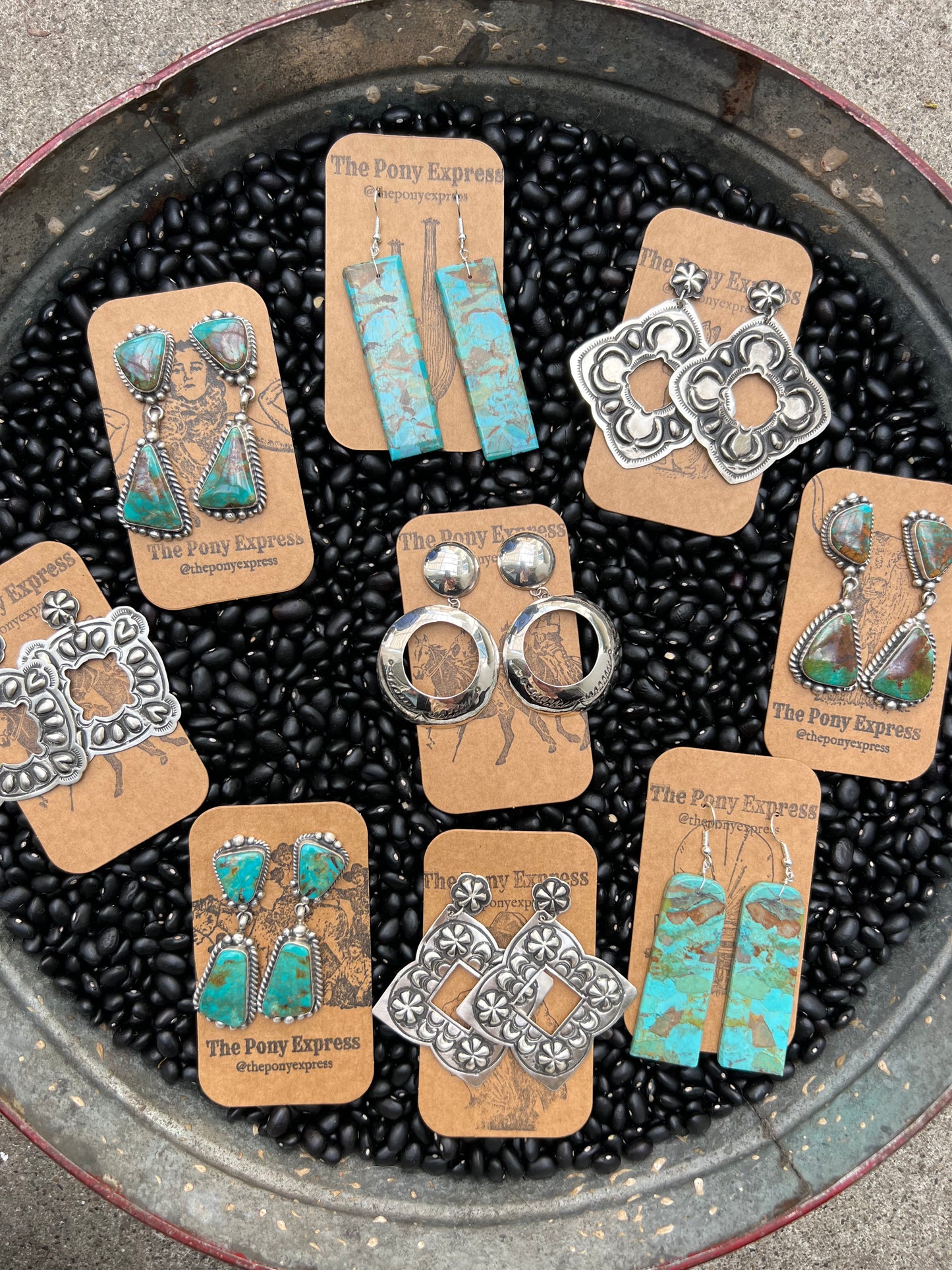 Sterling Silver Hand Stamped Disk Earrings