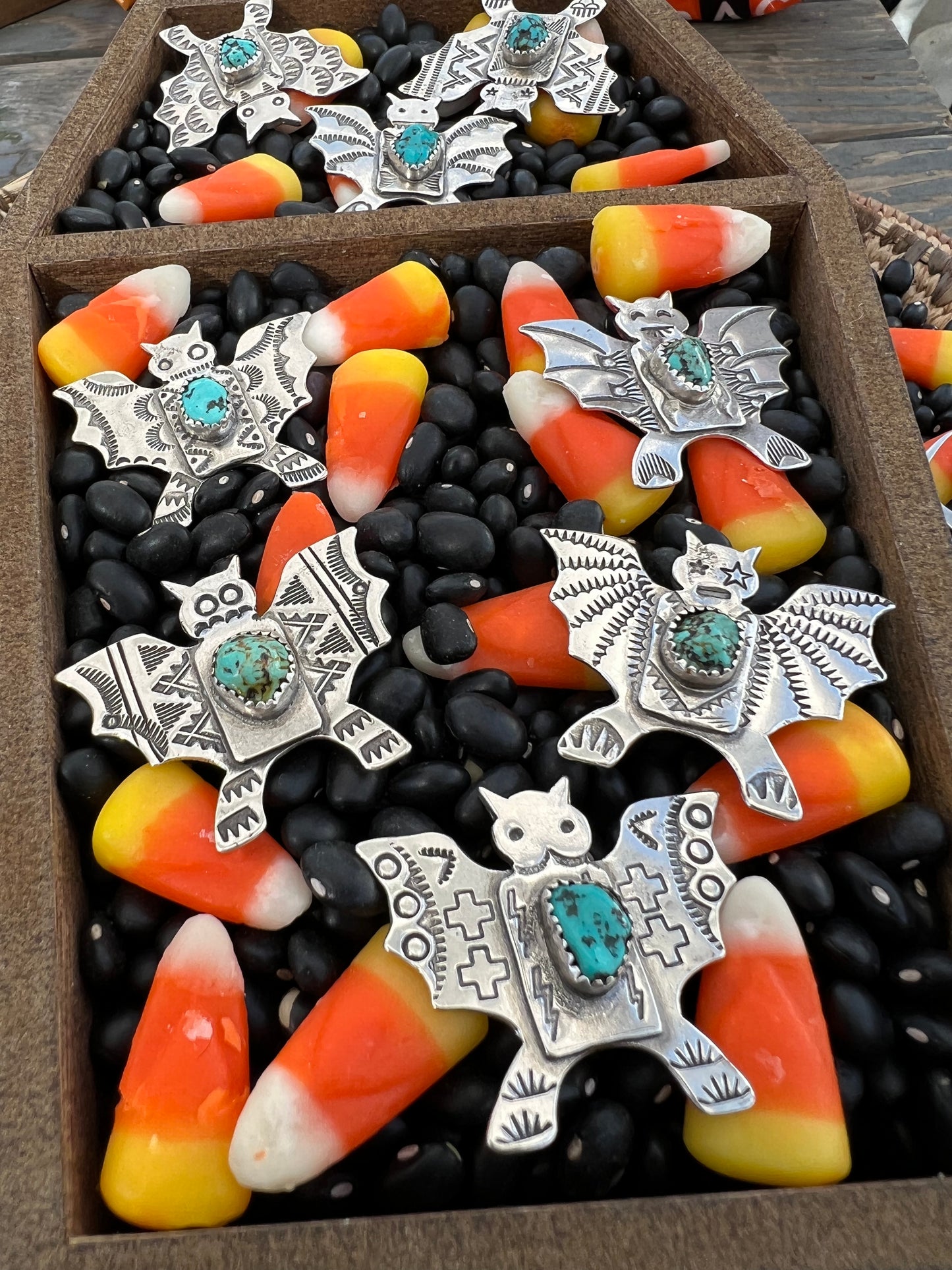 Turquoise Bat Pendant