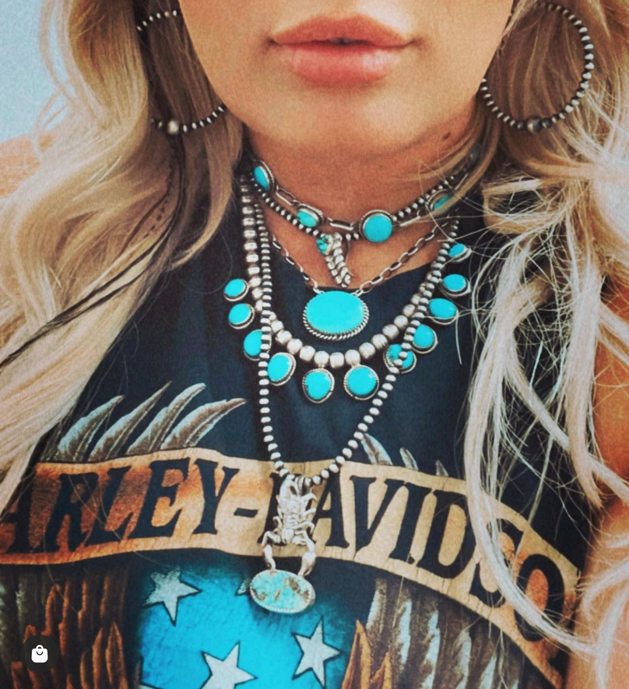 Turquoise Heart Choker