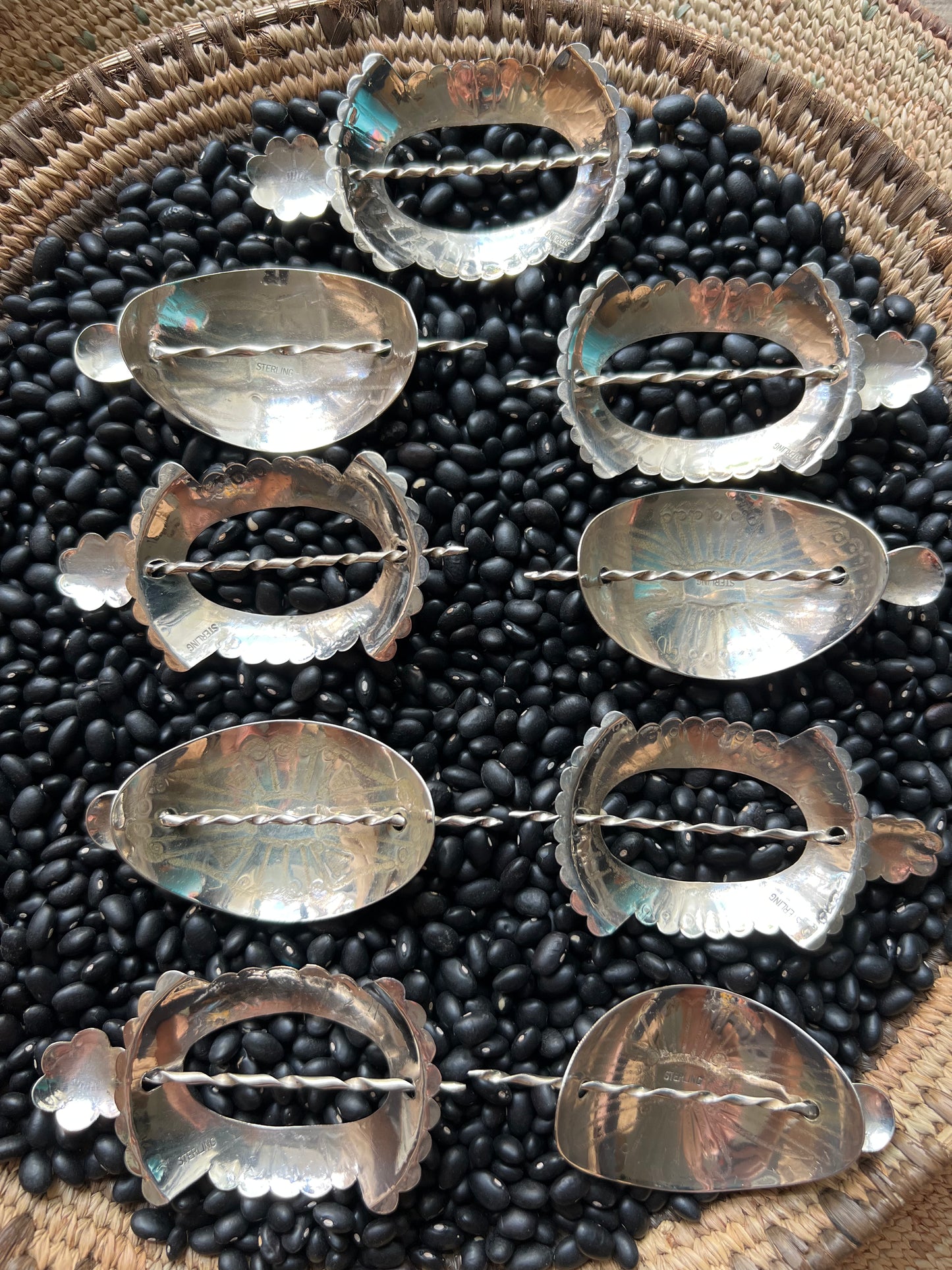 Native American sterling hair accessory