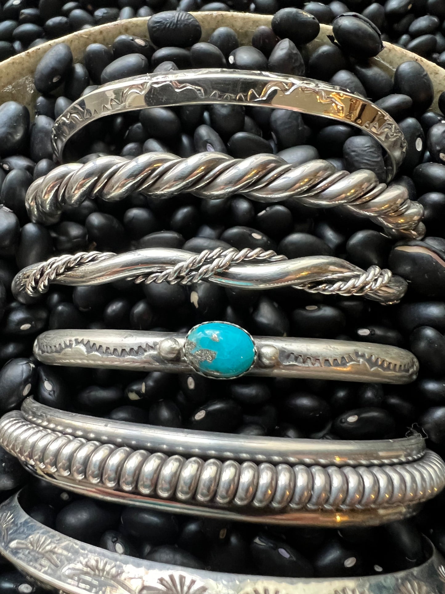 Rope Twist Stacker Cuff Thicker Gauge