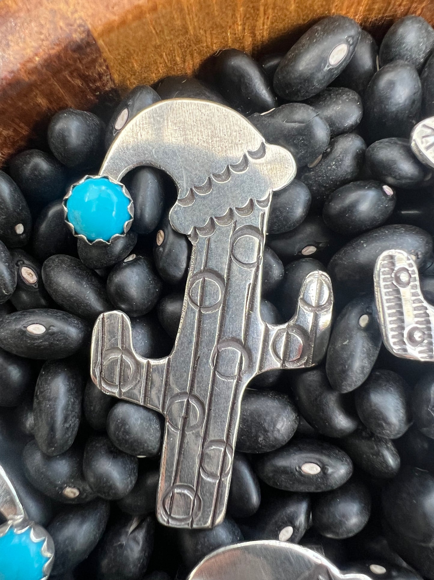 Turquoise Cactus Christmas Pendant