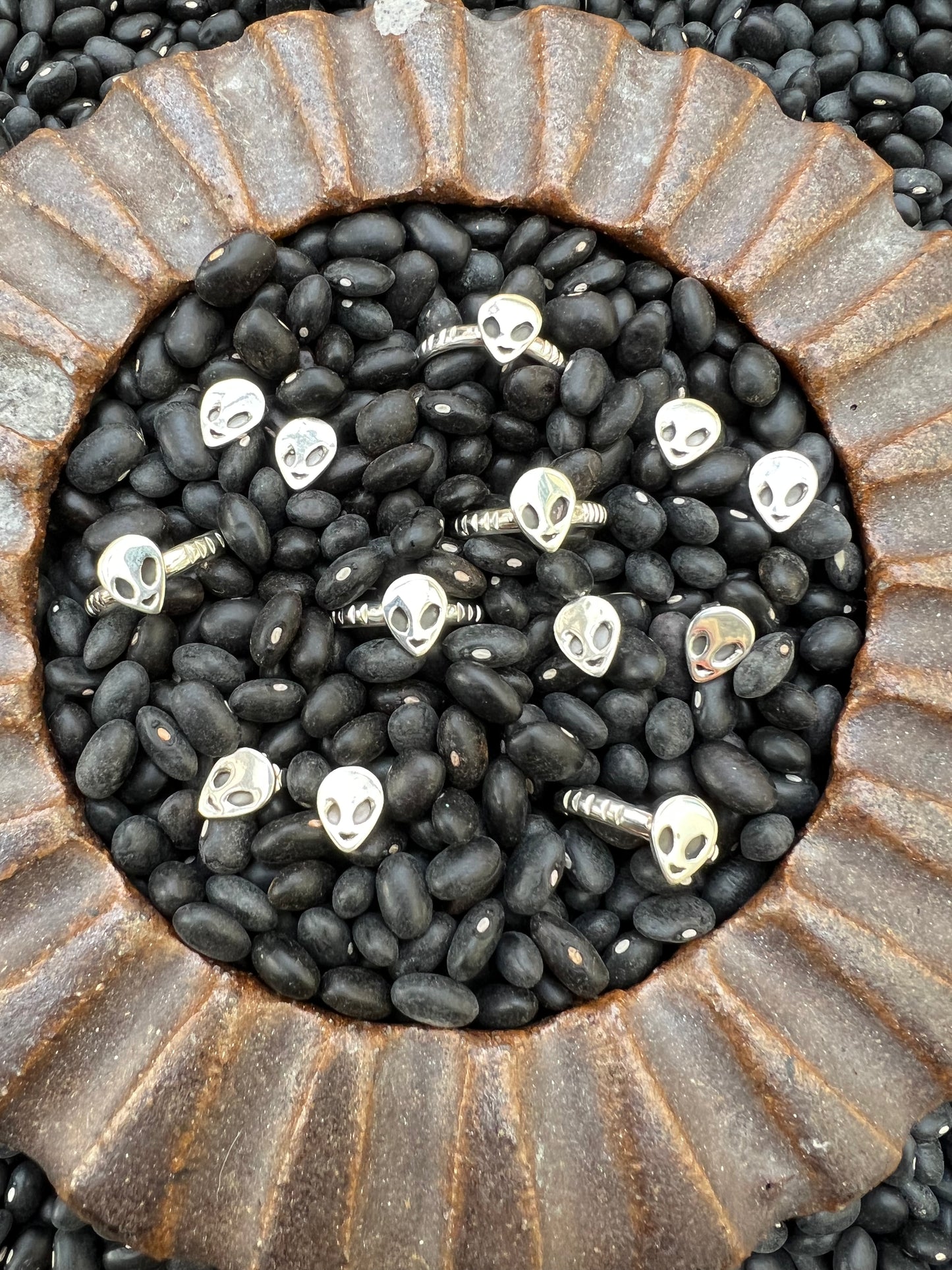 Alien Sterling Stacker Ring