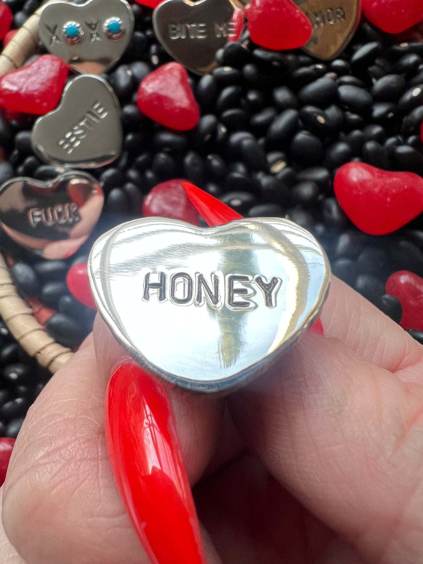 Conversation Heart Pendant or Hat Pin