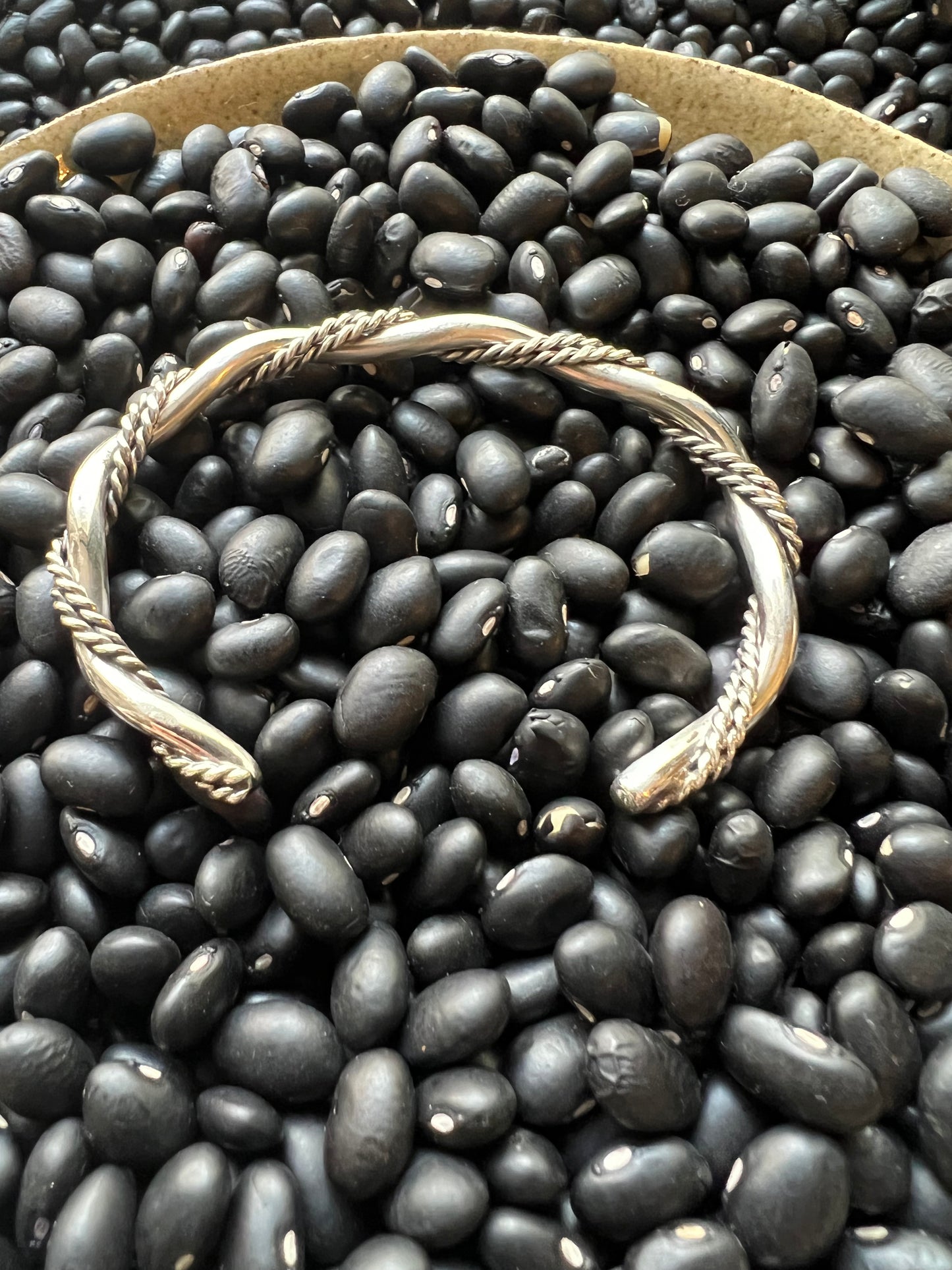 Rope Twist Stacker Cuff Thicker Gauge