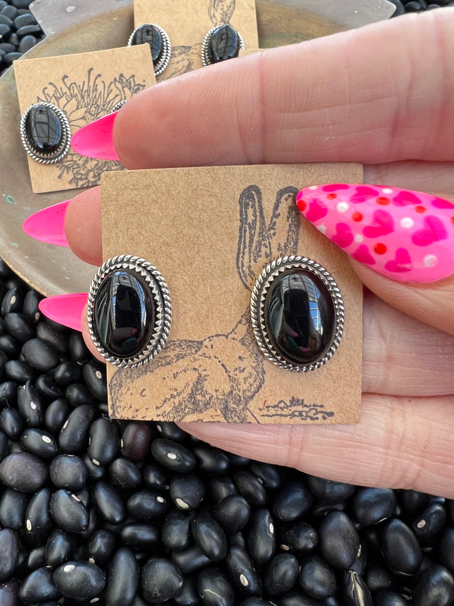 Blackberry Onyx Studs