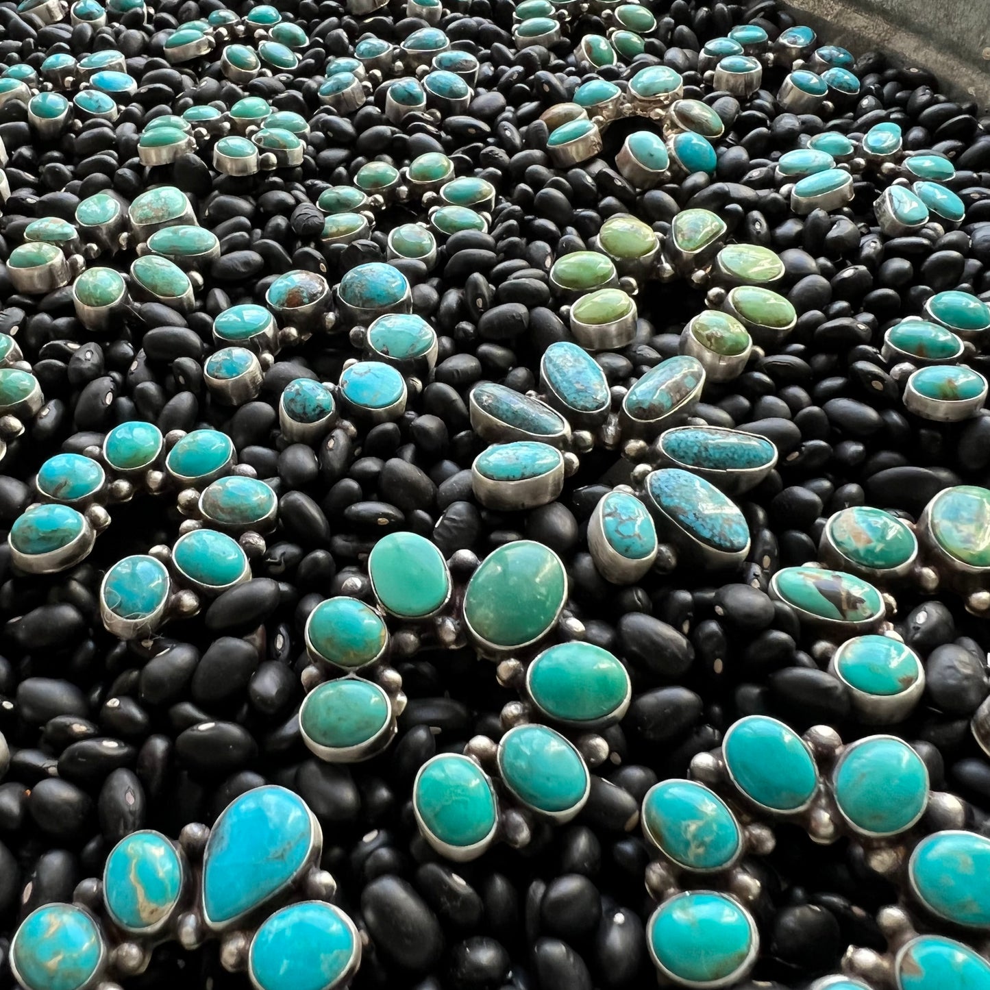 7 stone Turquoise Naja Ring size 9’s