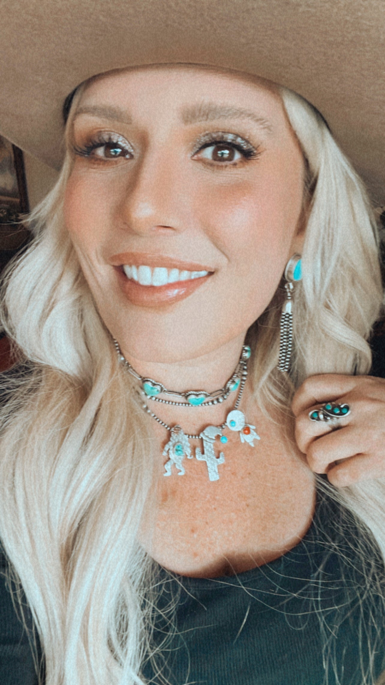 Turquoise Cactus Christmas Pendant