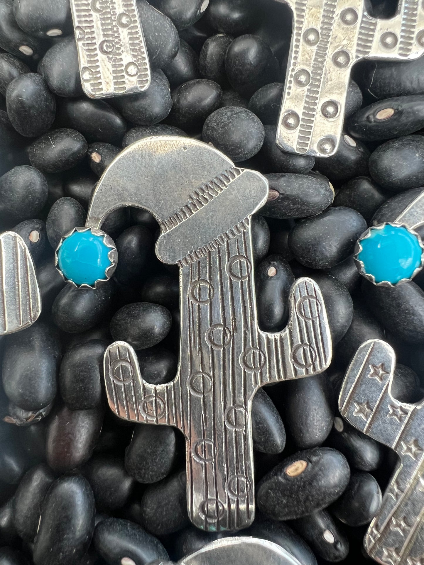 Turquoise Cactus Christmas Pendant