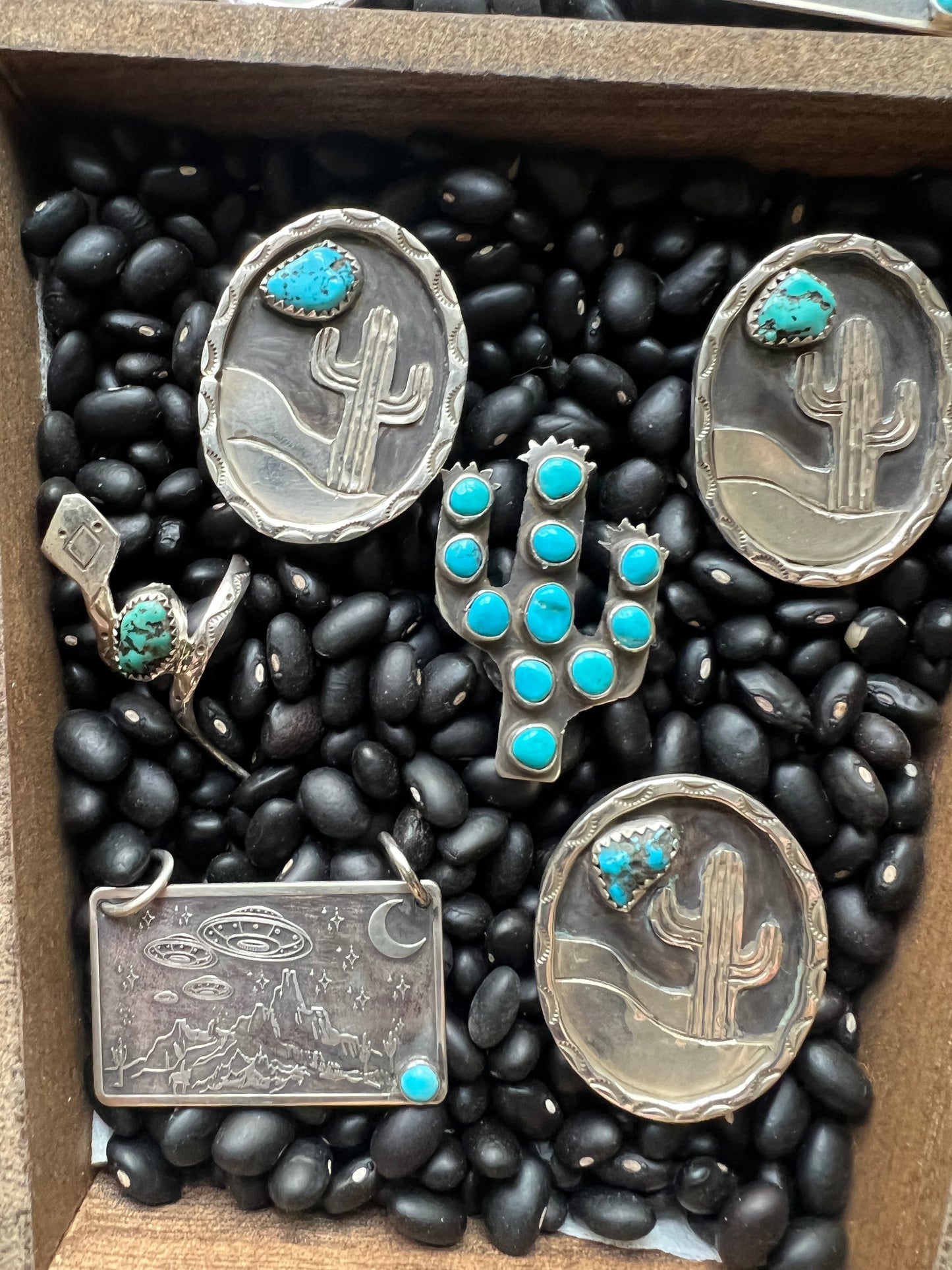 Turquoise Cactus Pendant