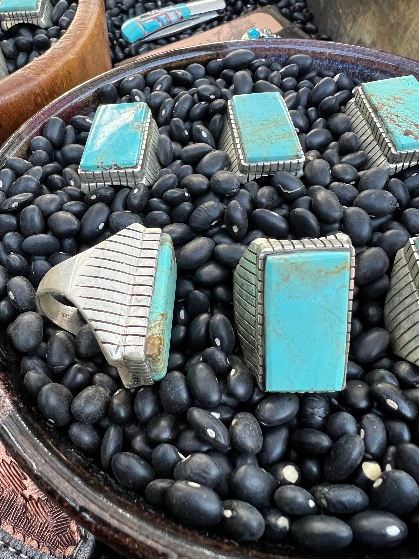 Large Men’s Turquoise Signet Ring