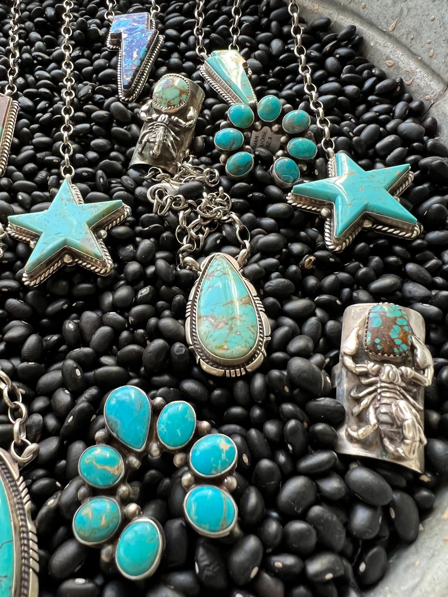 7 stone Turquoise Naja Ring size 9’s