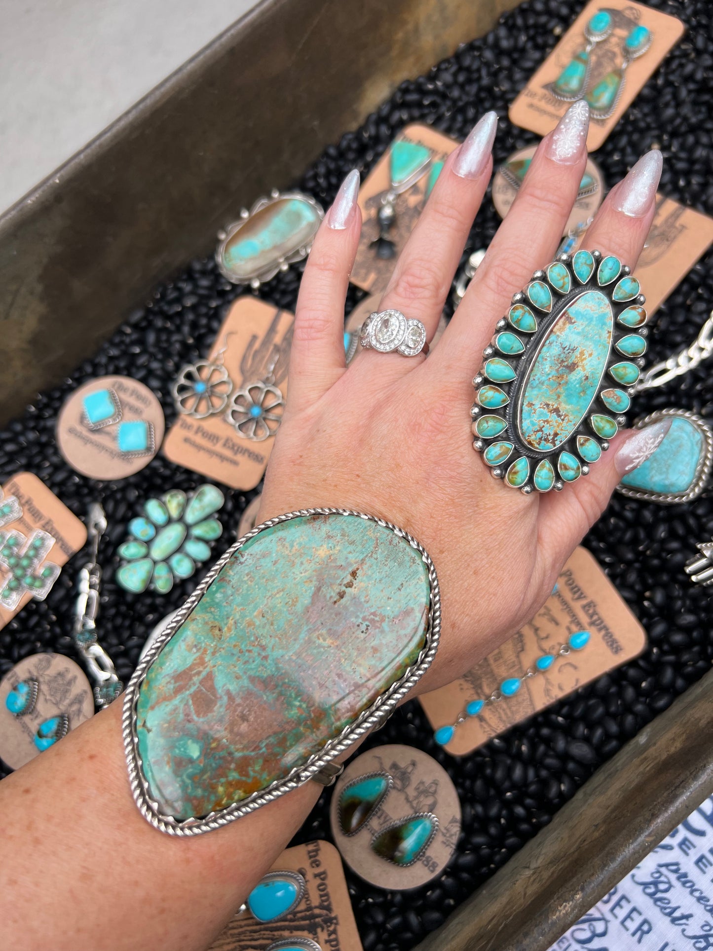 Huge Turquoise Slab Cuff