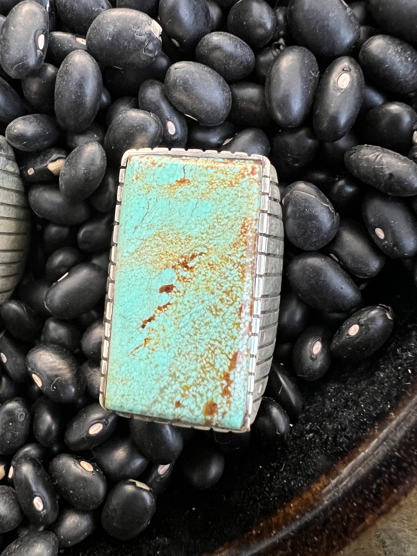Large Men’s Turquoise Signet Ring