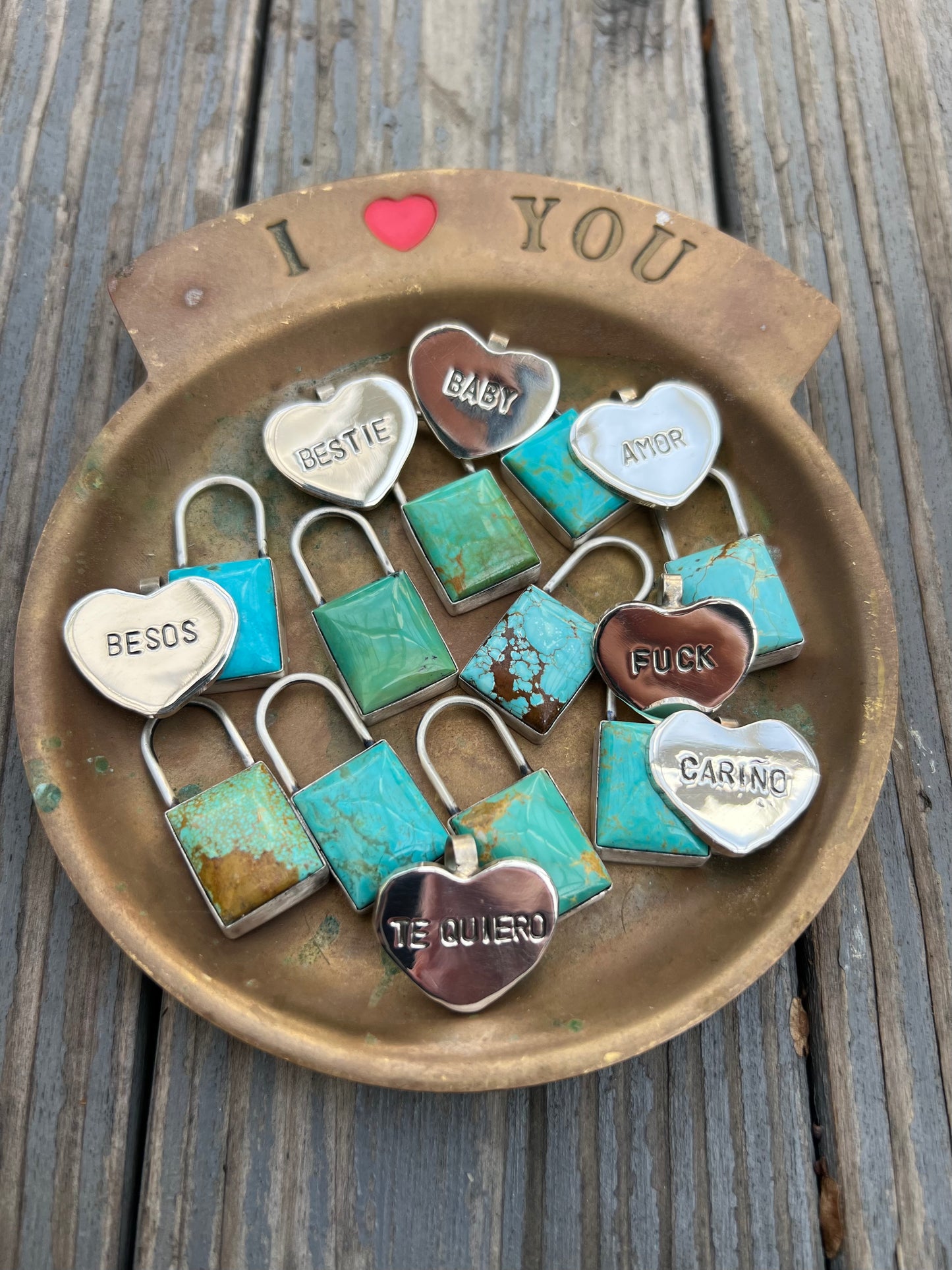 Conversation Heart Pendant or Hat Pin