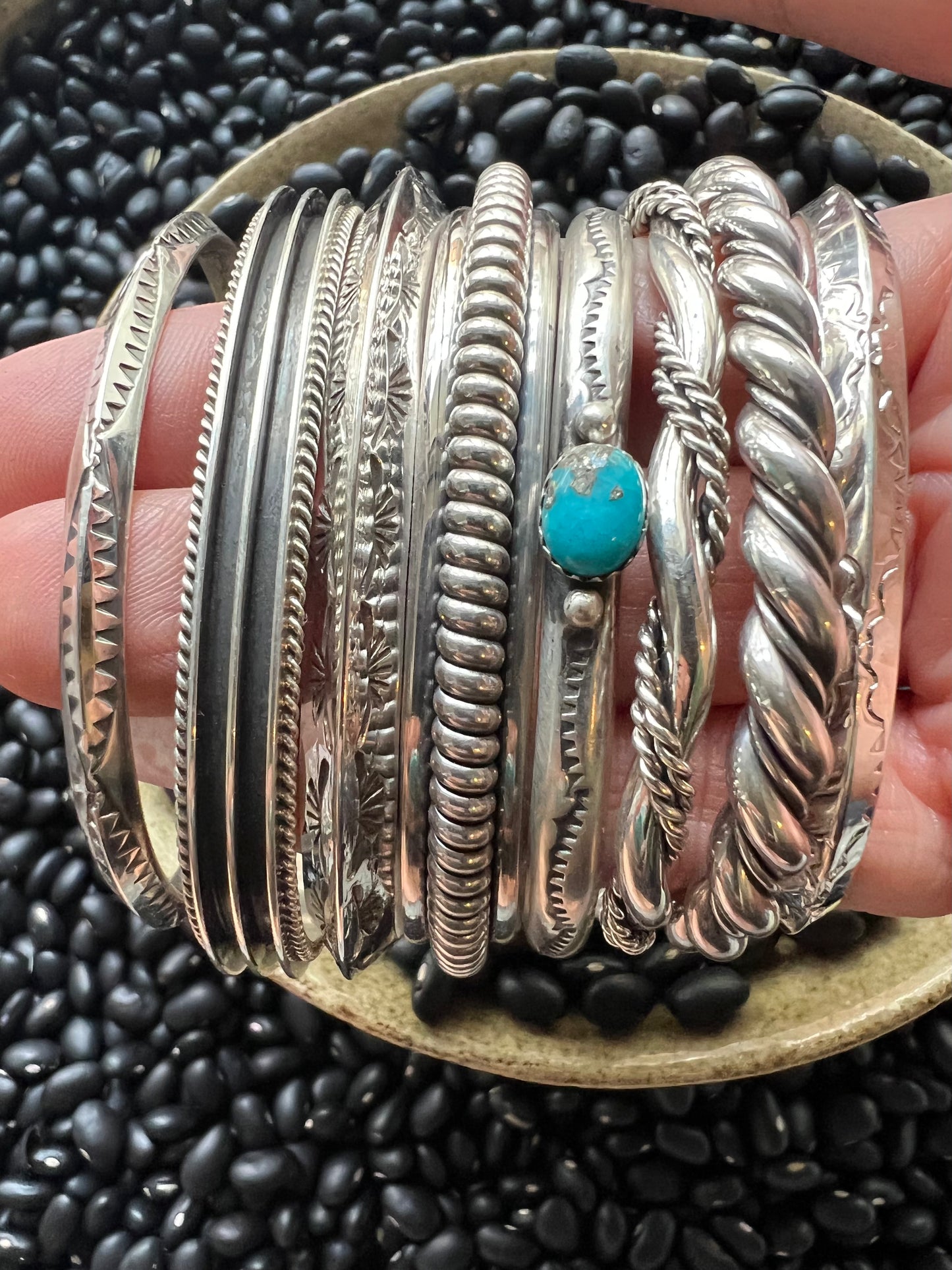 Rope Twist Stacker Cuff Thicker Gauge