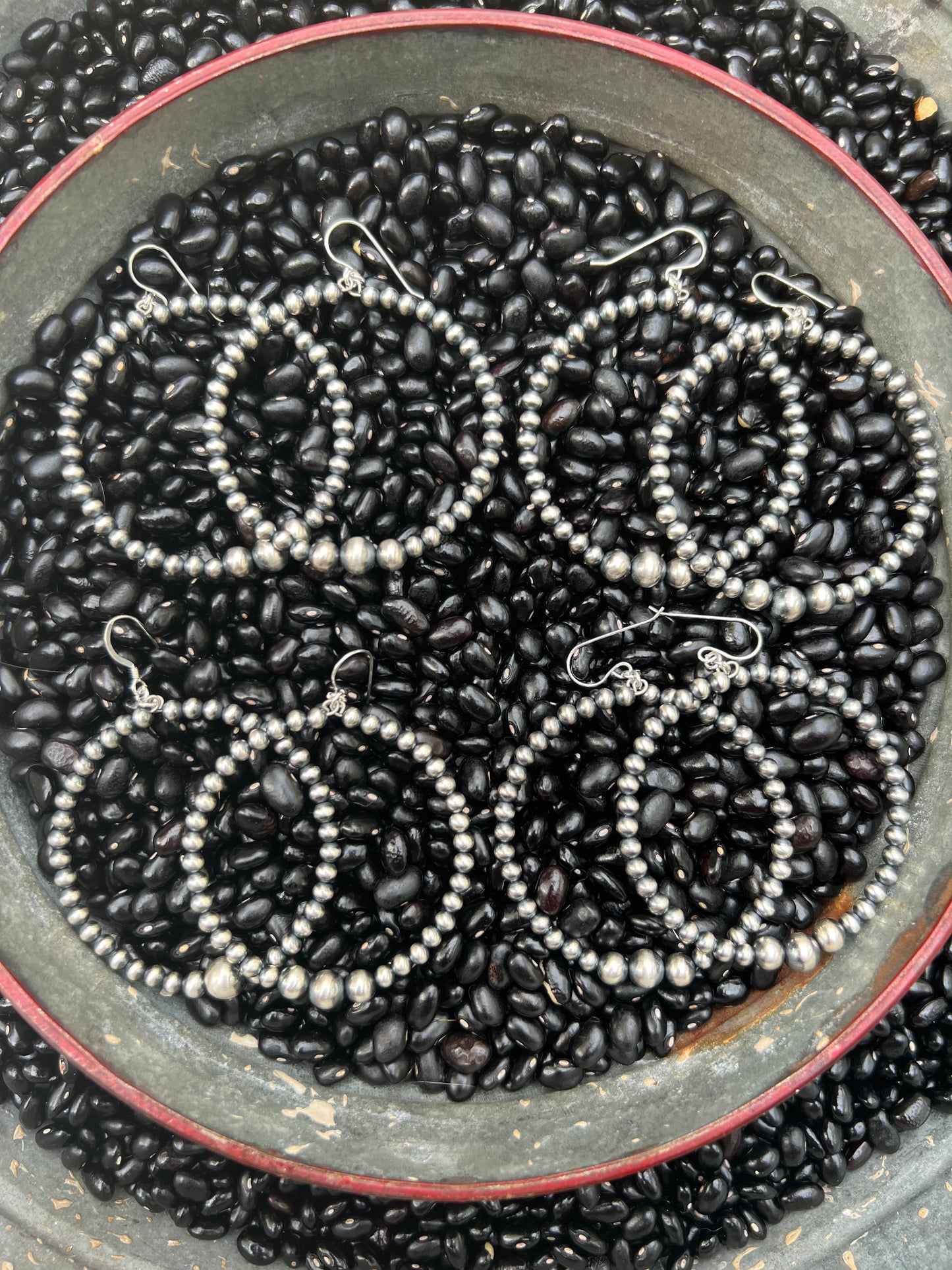 Sterling Silver Pearl Hoops
