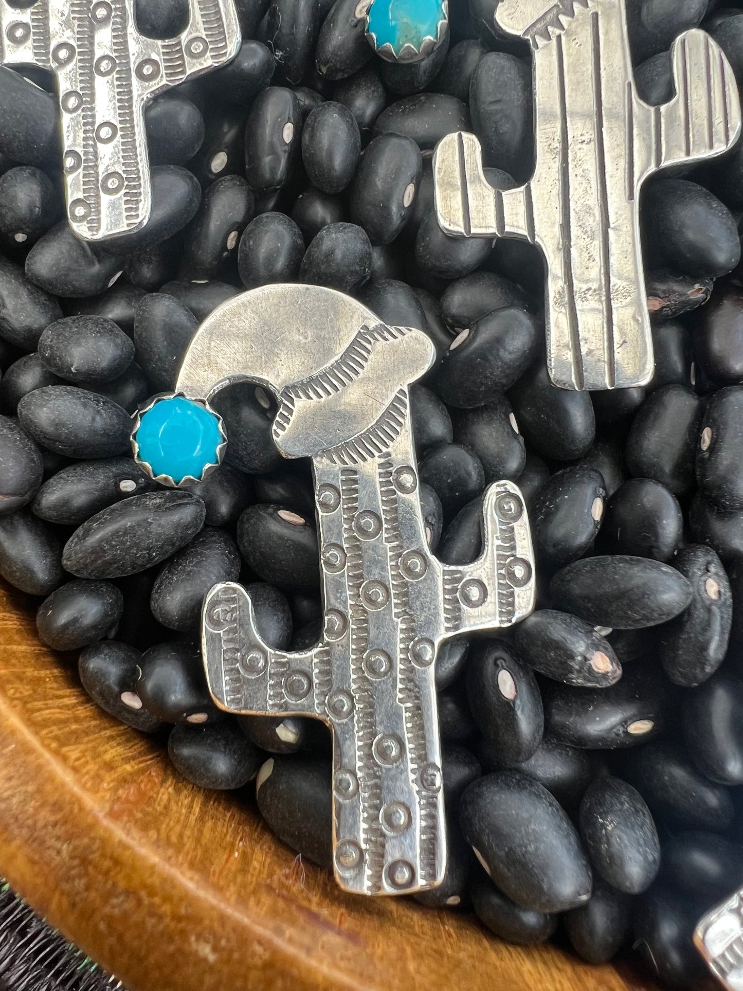 Turquoise Cactus Christmas Pendant