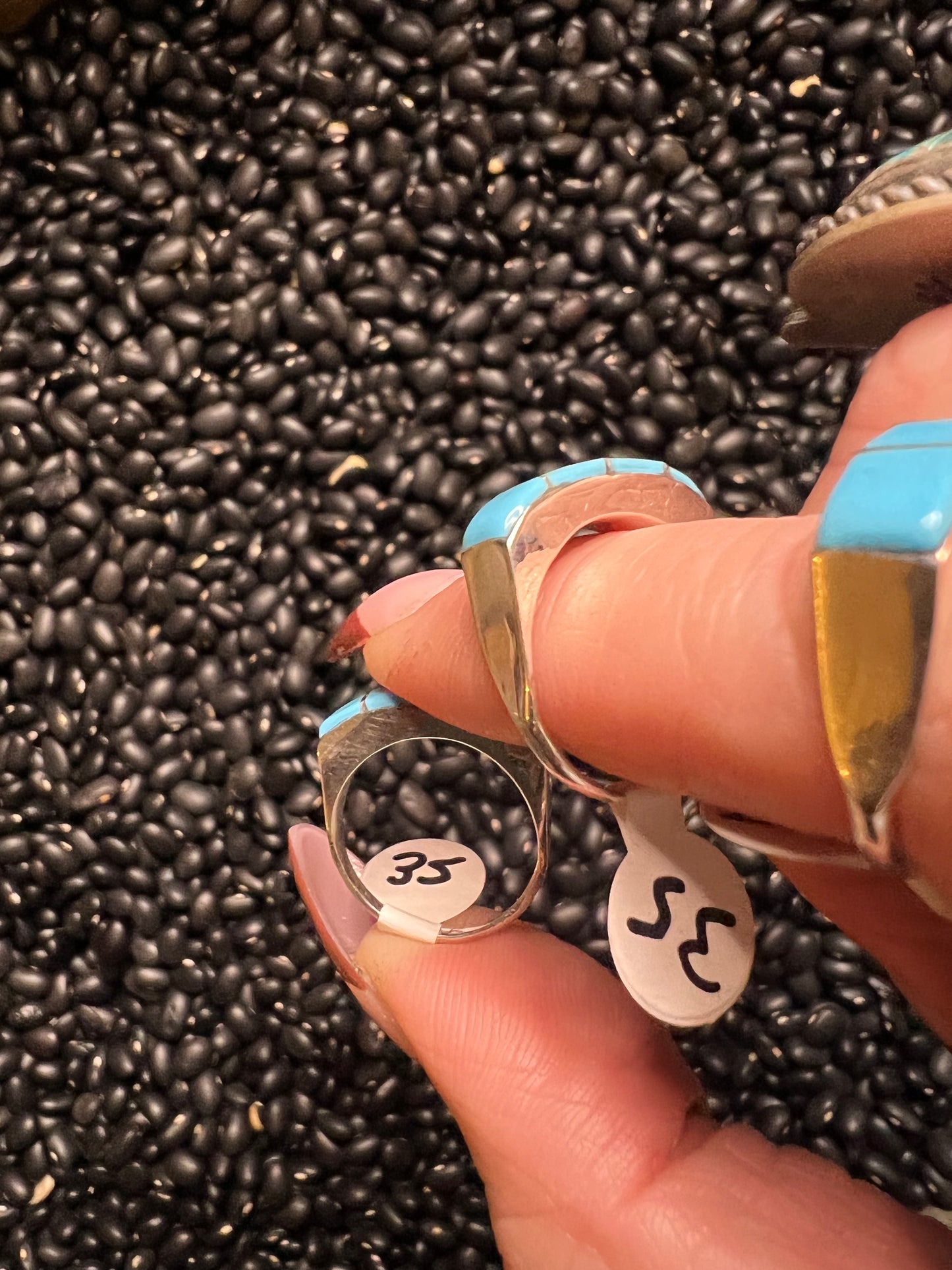 Thick Turquoise Inlay Ring