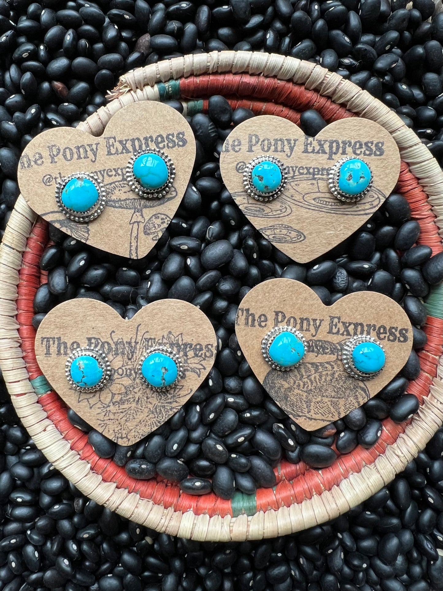 Turquoise Nugget Earrings Stud