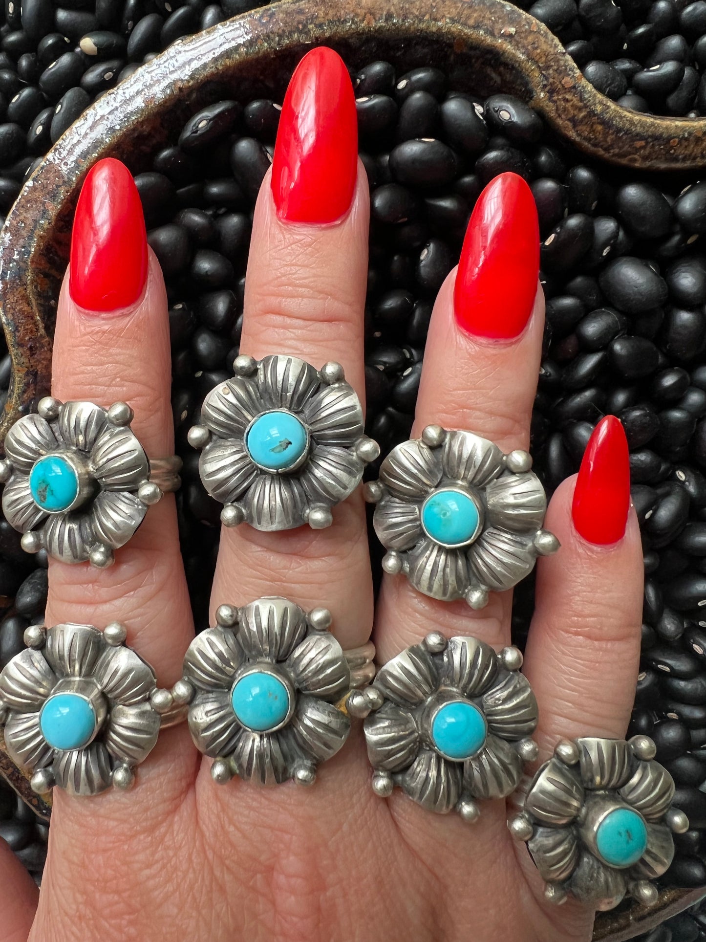 Turquoise Flower Ring