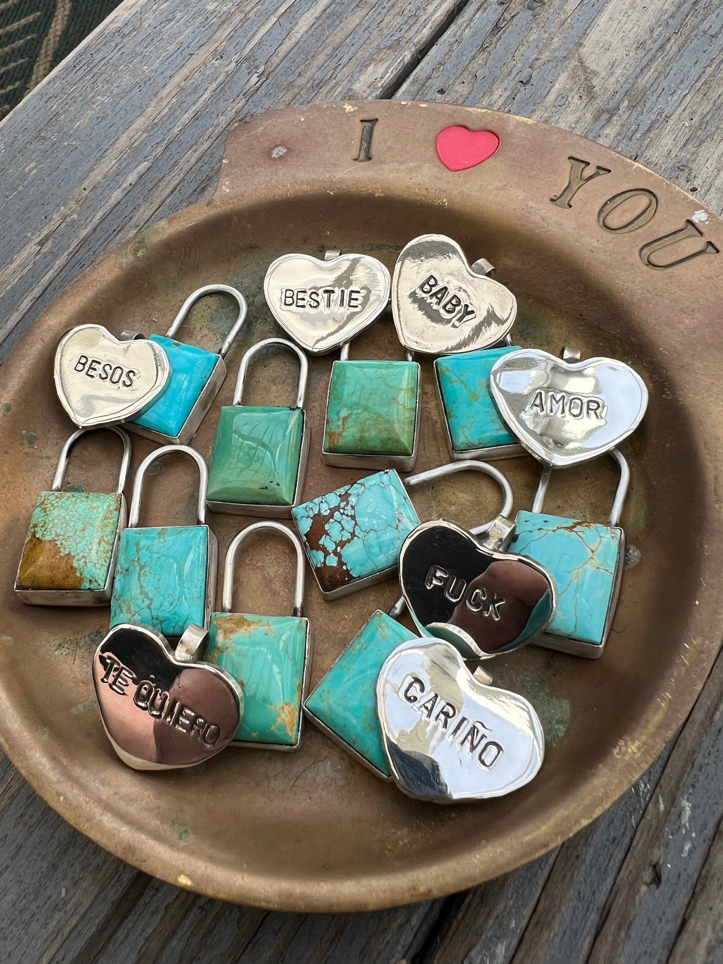 Conversation Heart Pendant or Hat Pin