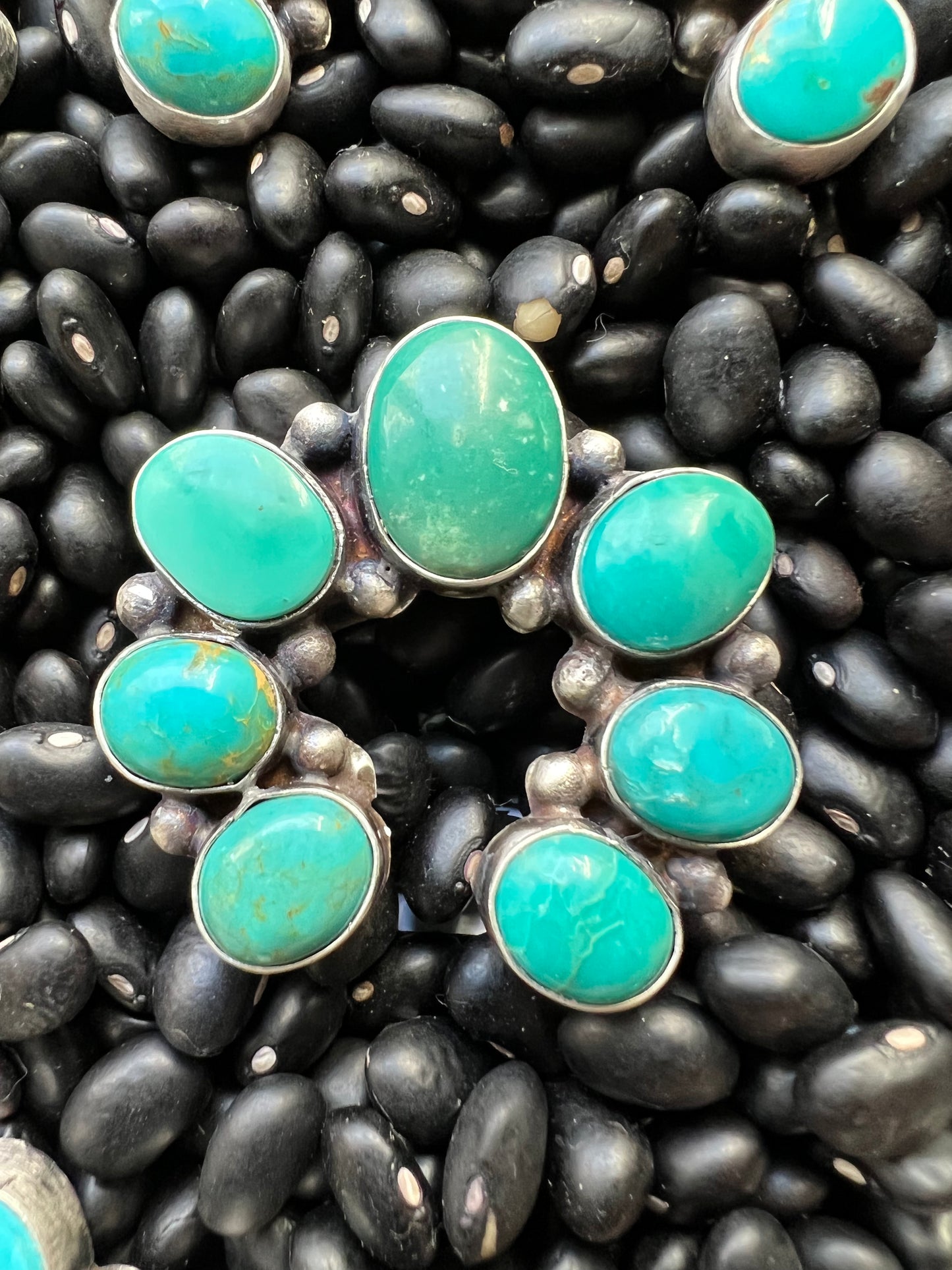 7 stone Turquoise Naja Ring size 9’s