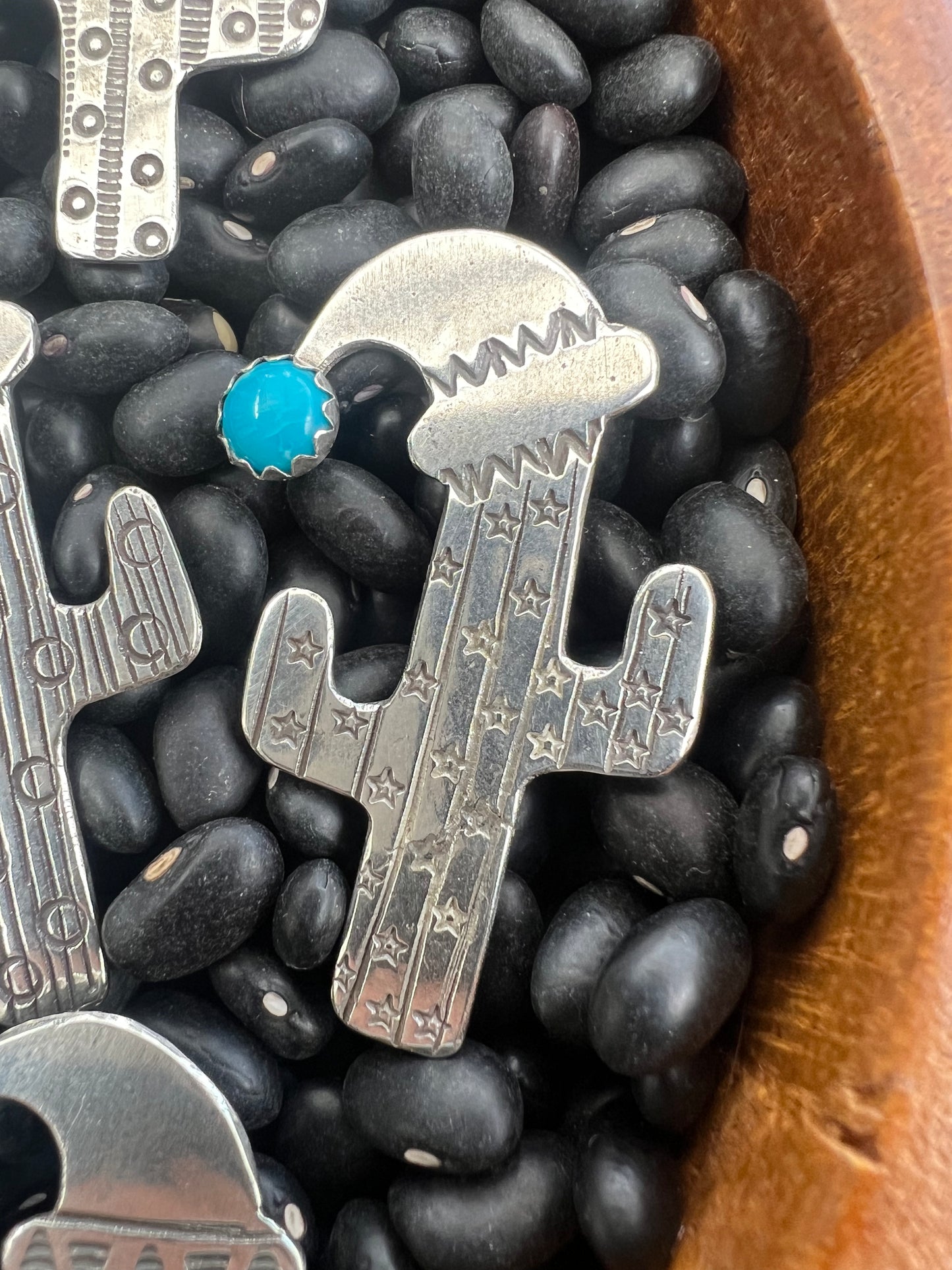 Turquoise Cactus Christmas Pendant