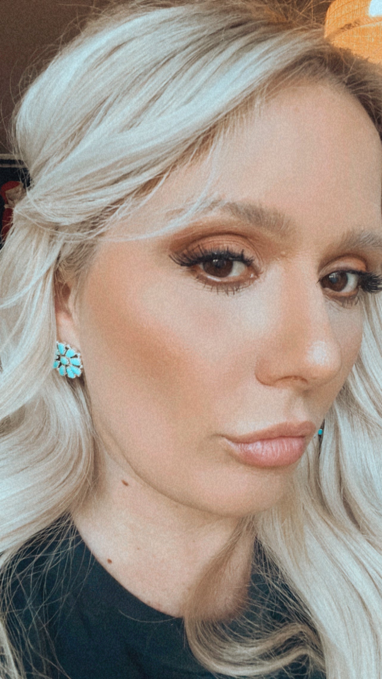 Sleeping Beauty Turquoise cluster stud earrings