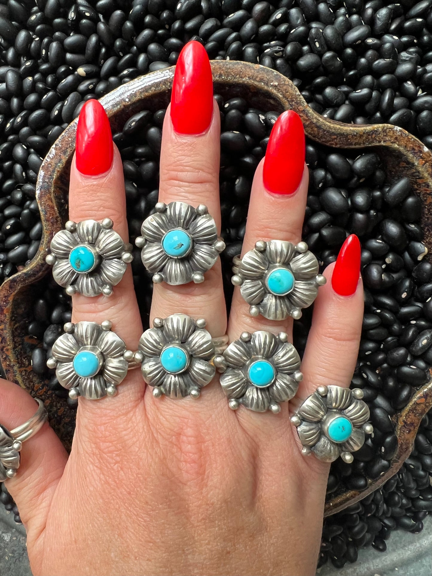 Turquoise Flower Ring