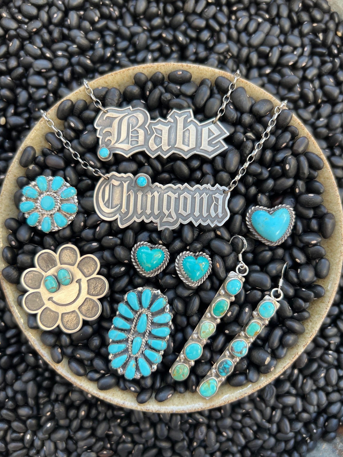 Chingona necklace nameplate 18” sterling silver