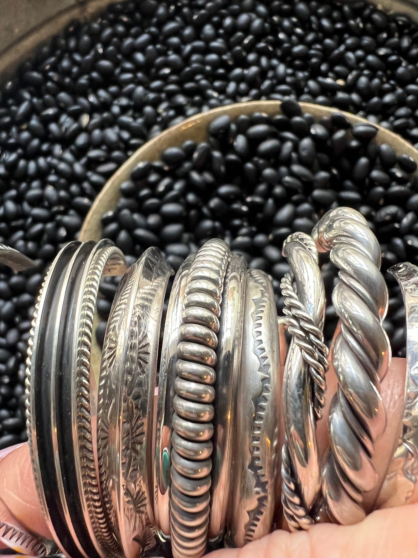 Rope Twist Stacker Cuff Thicker Gauge