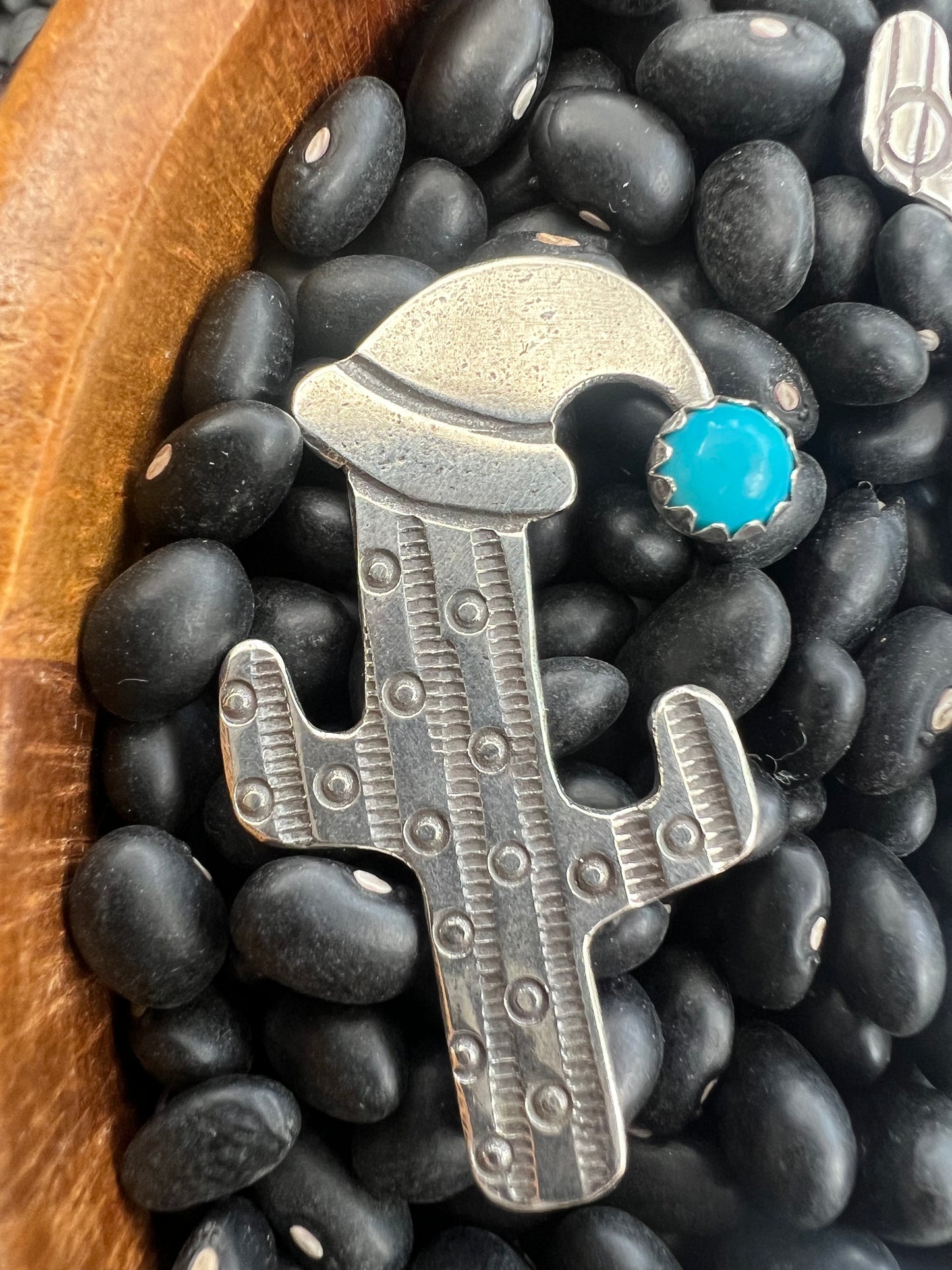Turquoise Cactus Christmas Pendant