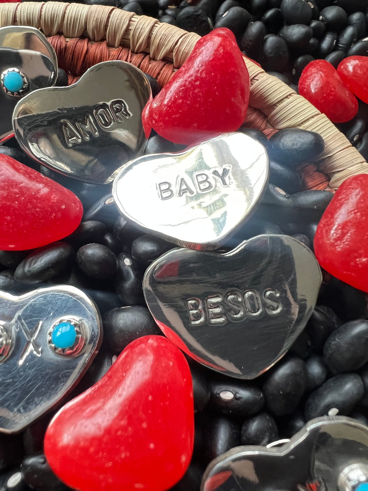 Conversation Heart Pendant or Hat Pin