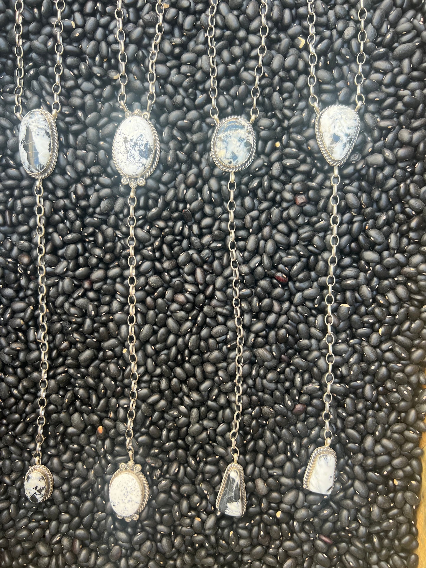 White Buffalo Lariat Necklace