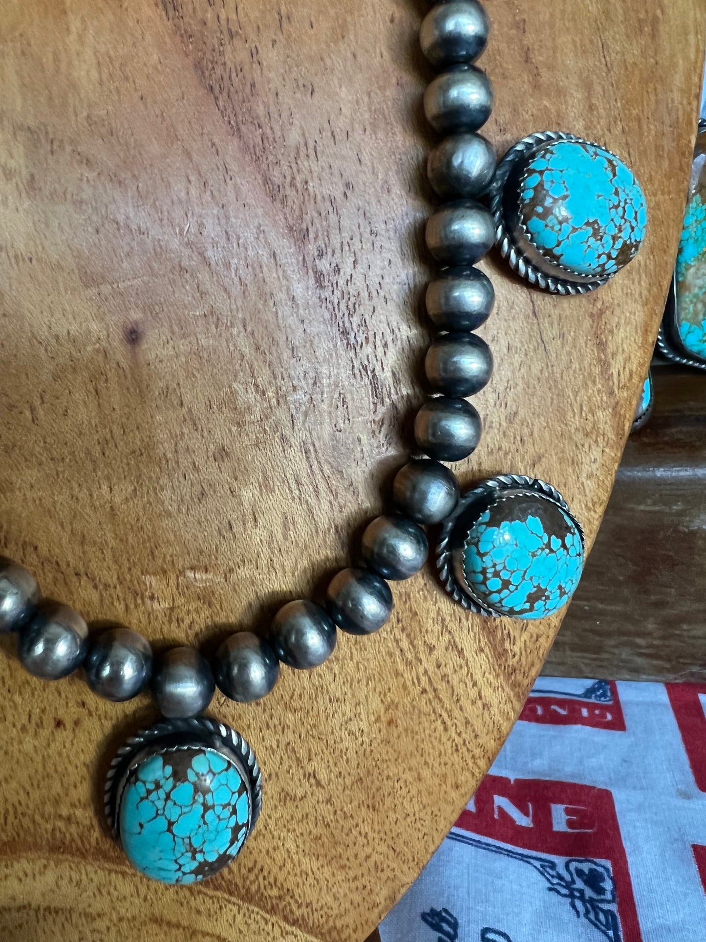 Turquoise 5 Stone Statement Necklace