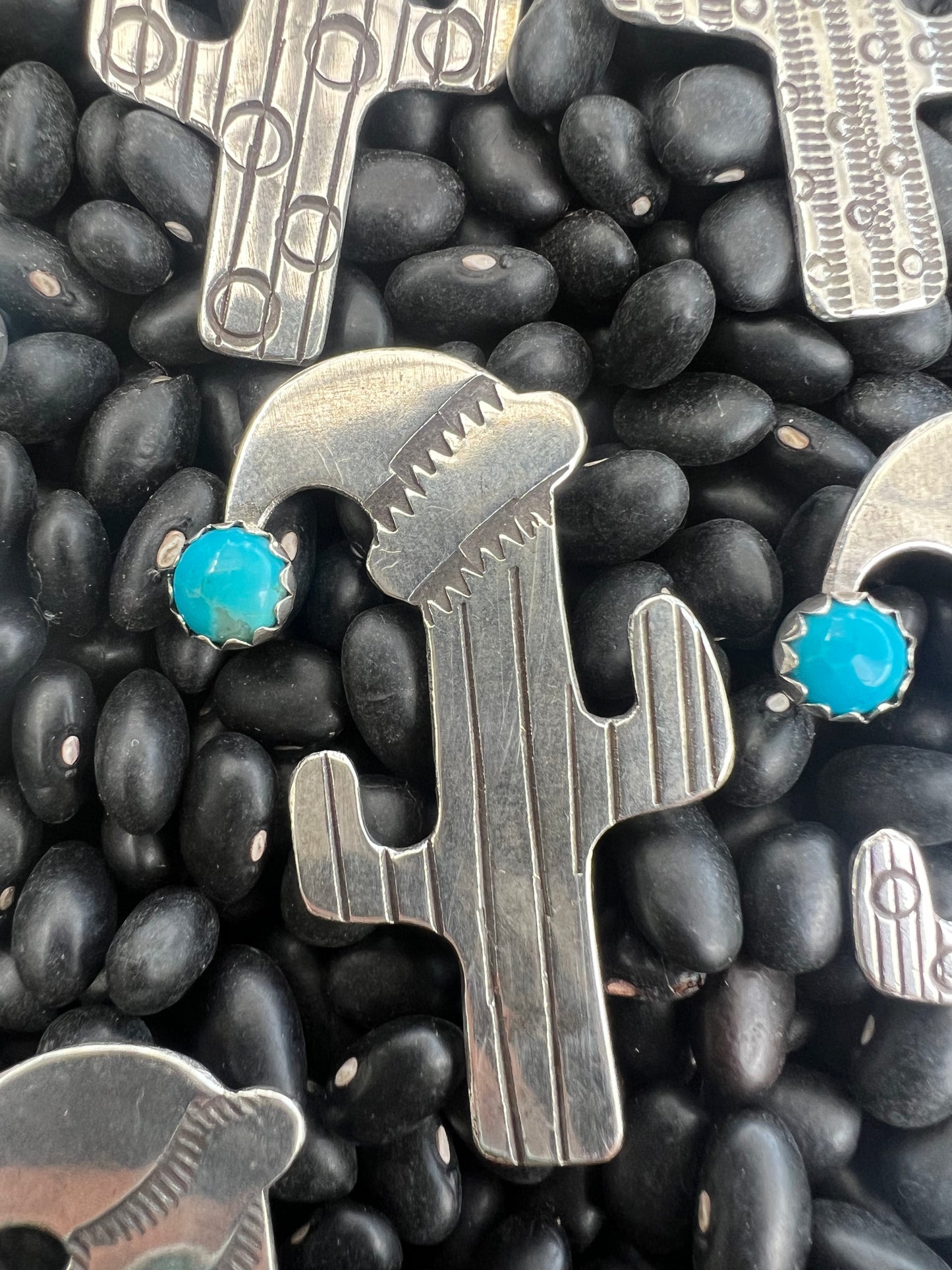 Turquoise Cactus Christmas Pendant