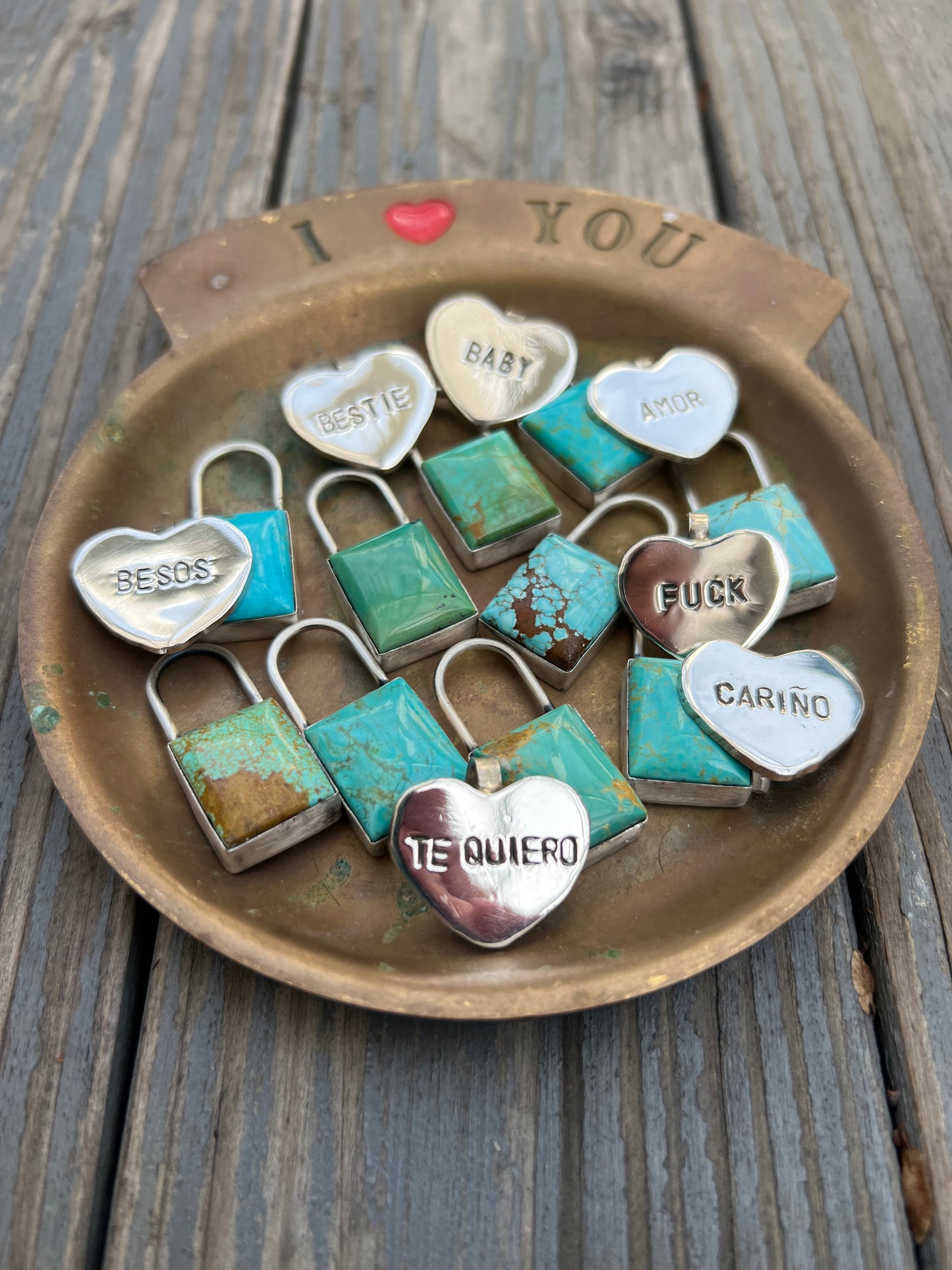 Conversation Heart Pendant or Hat Pin