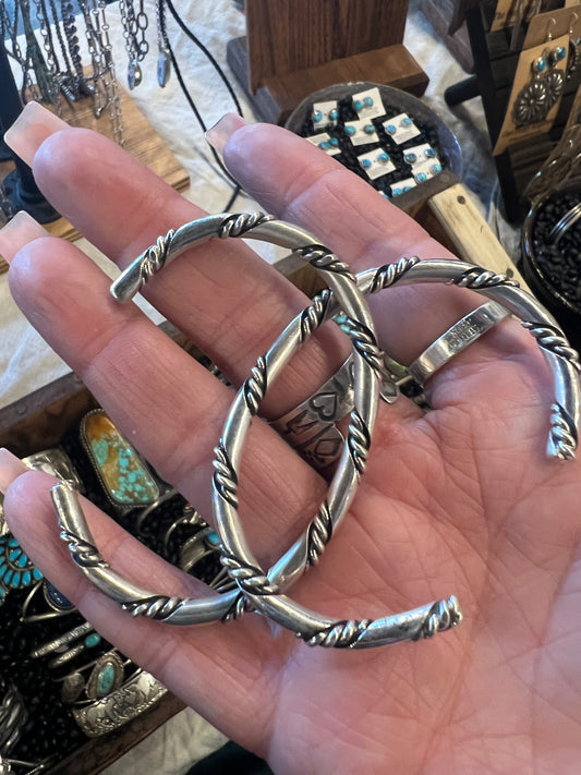 Ribbon Rope Twist Stacker Cuff