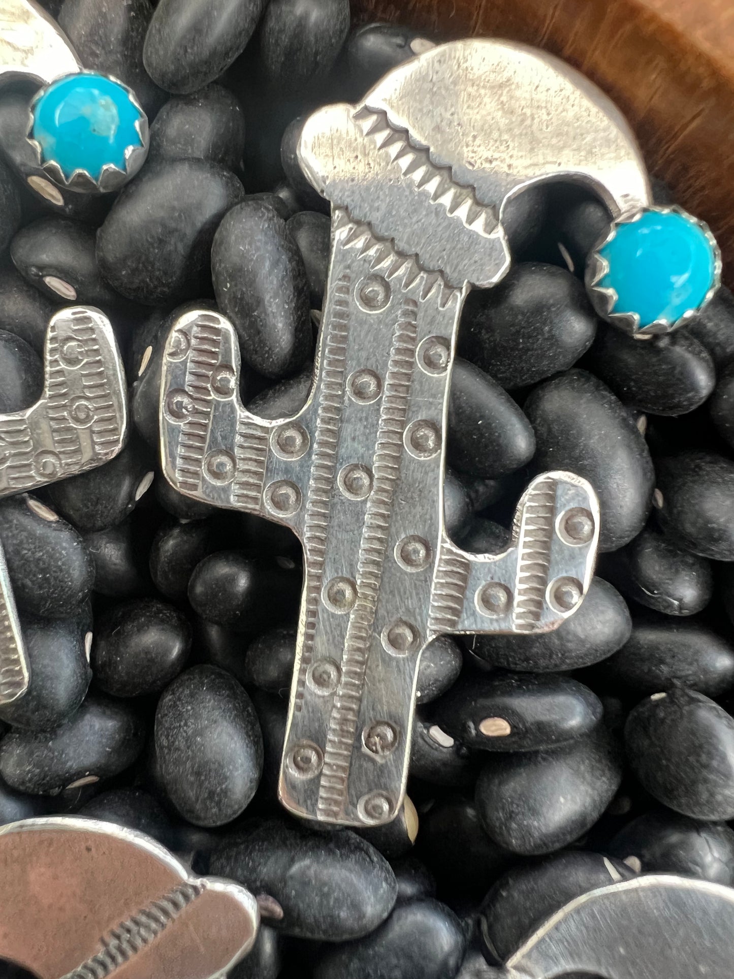 Turquoise Cactus Christmas Pendant