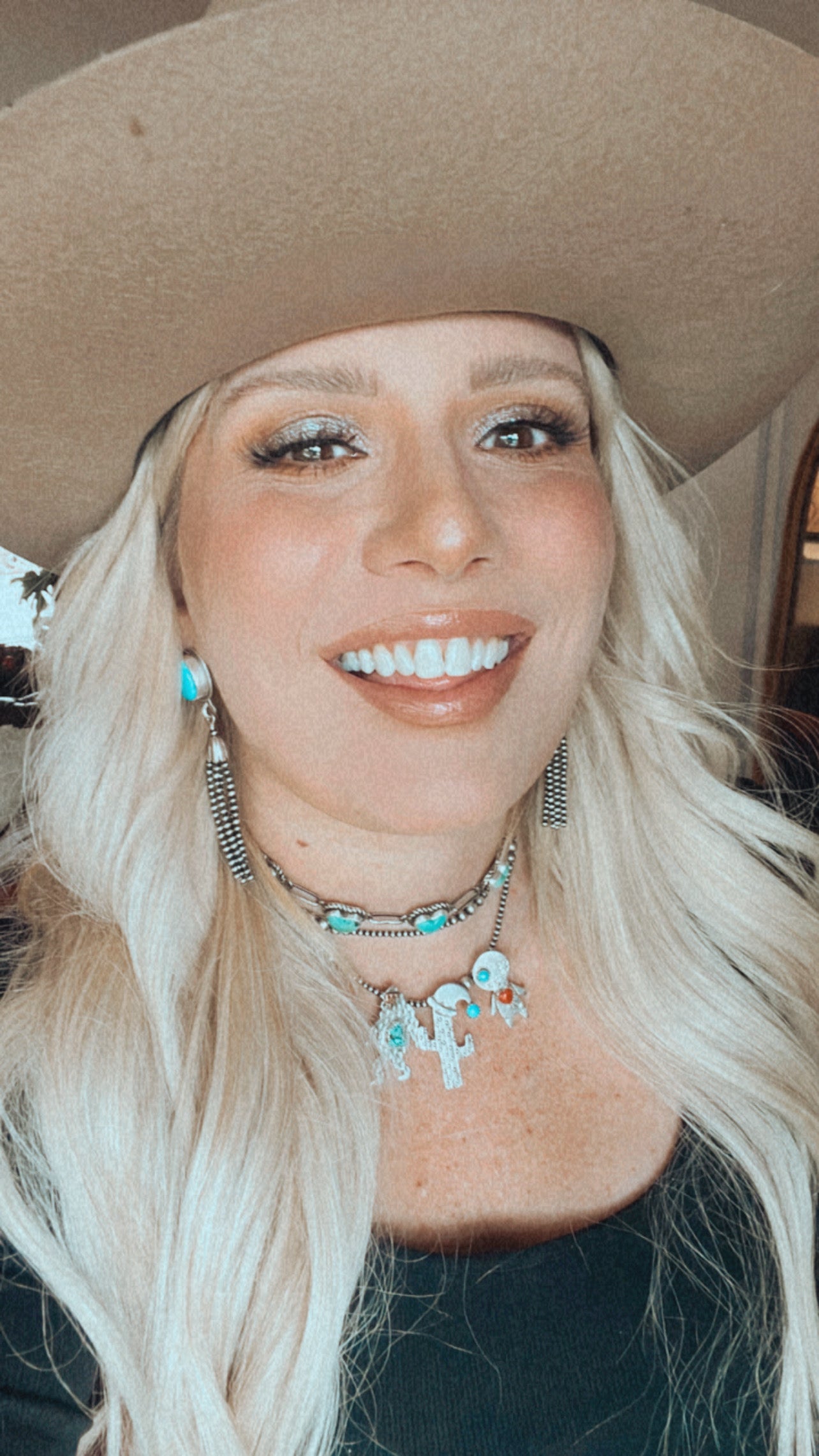 Turquoise Cactus Christmas Pendant