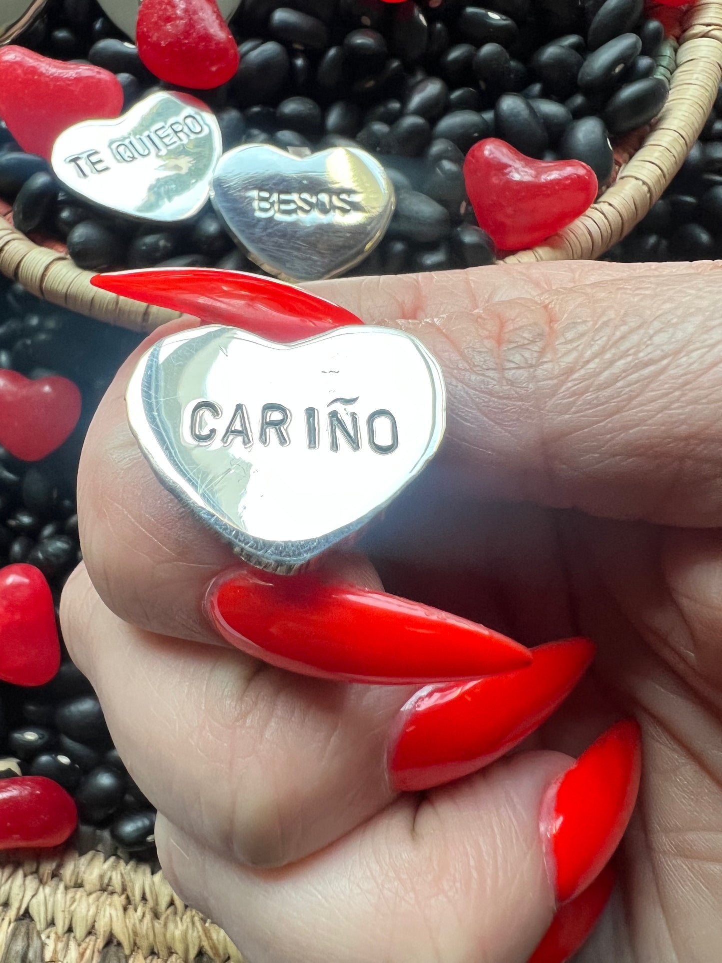 Conversation Heart Pendant or Hat Pin