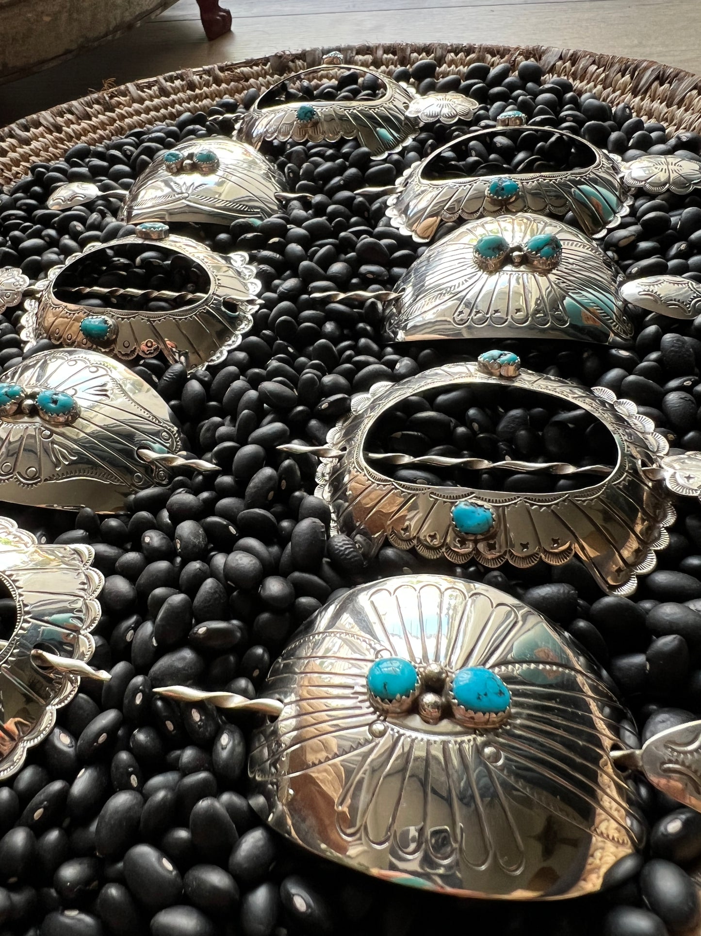 Native American sterling hair accessory