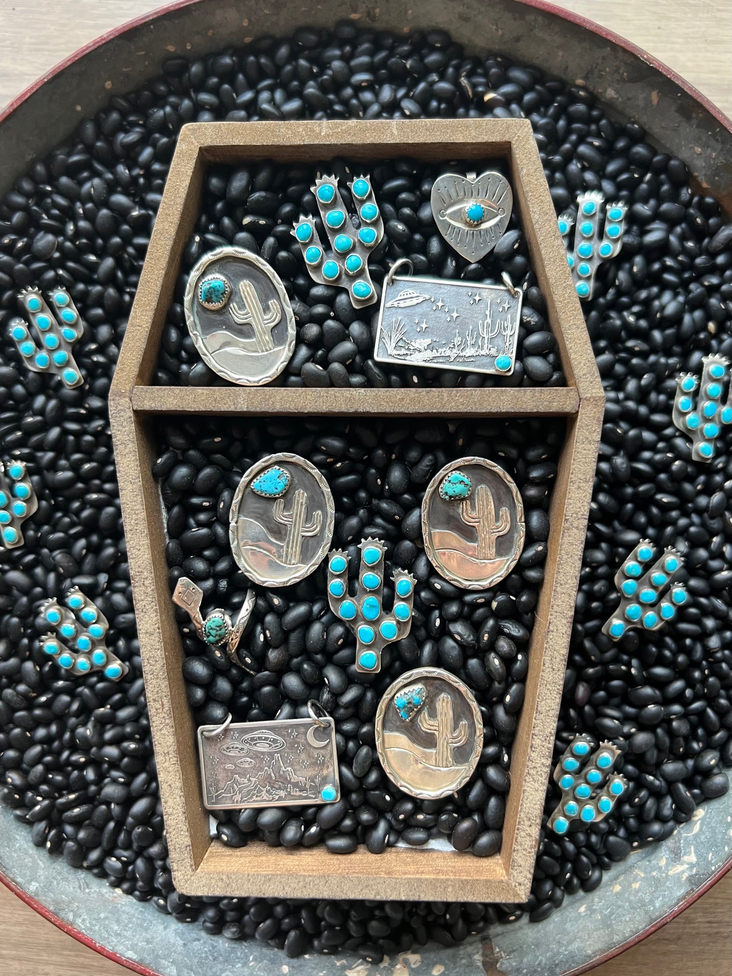 Turquoise Cactus Pendant