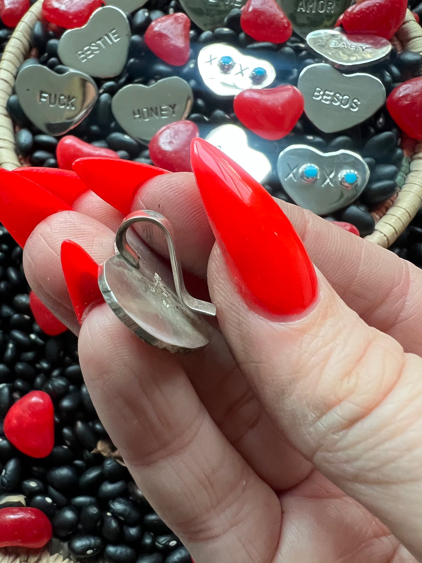 Conversation Heart Pendant or Hat Pin