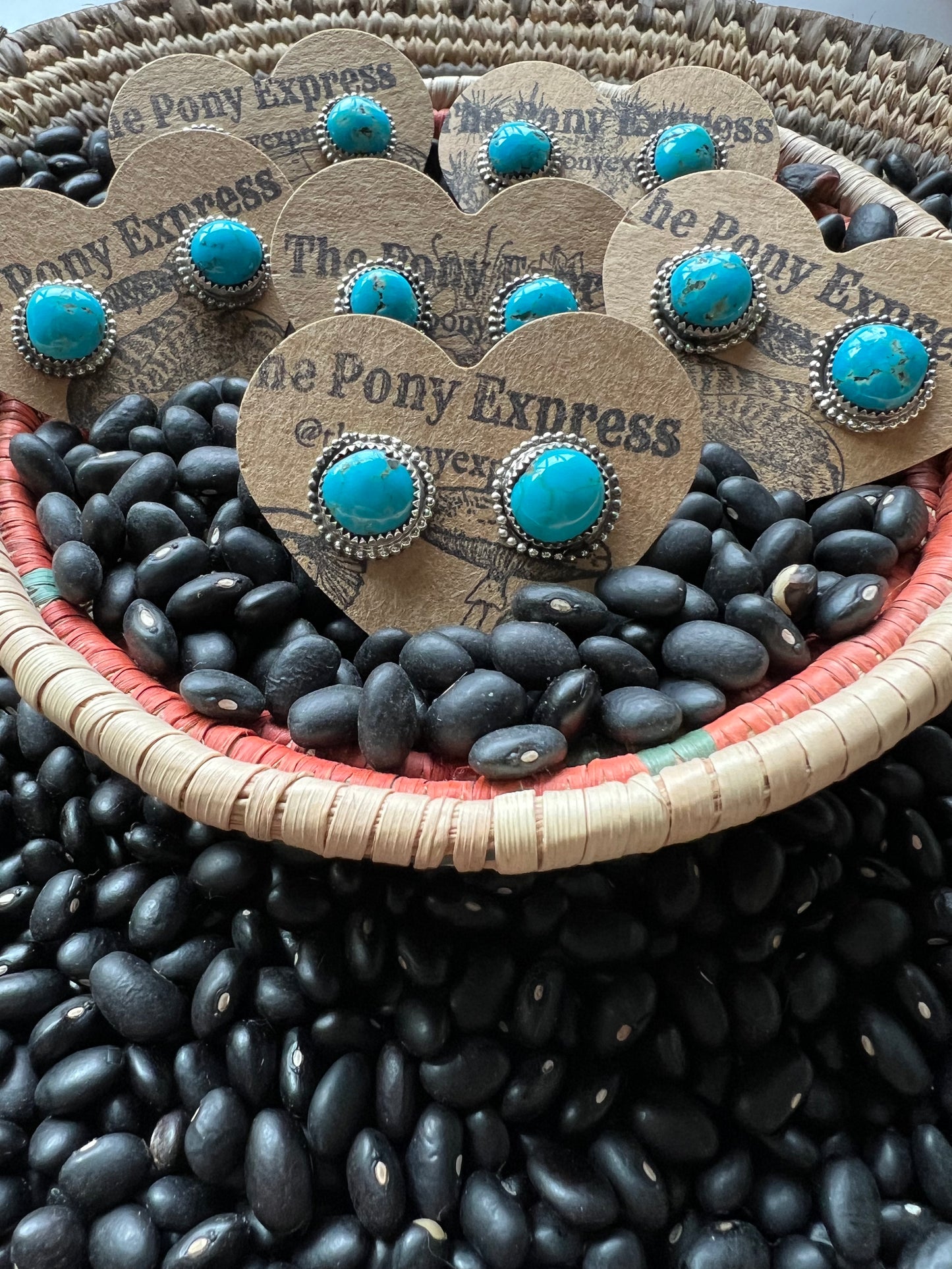 Turquoise Nugget Earrings Stud