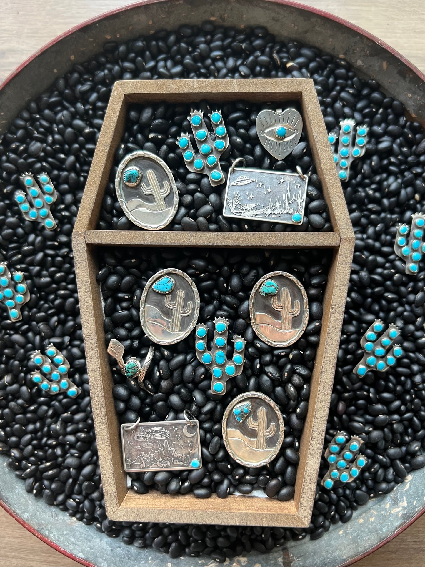 Turquoise Cactus Pendant