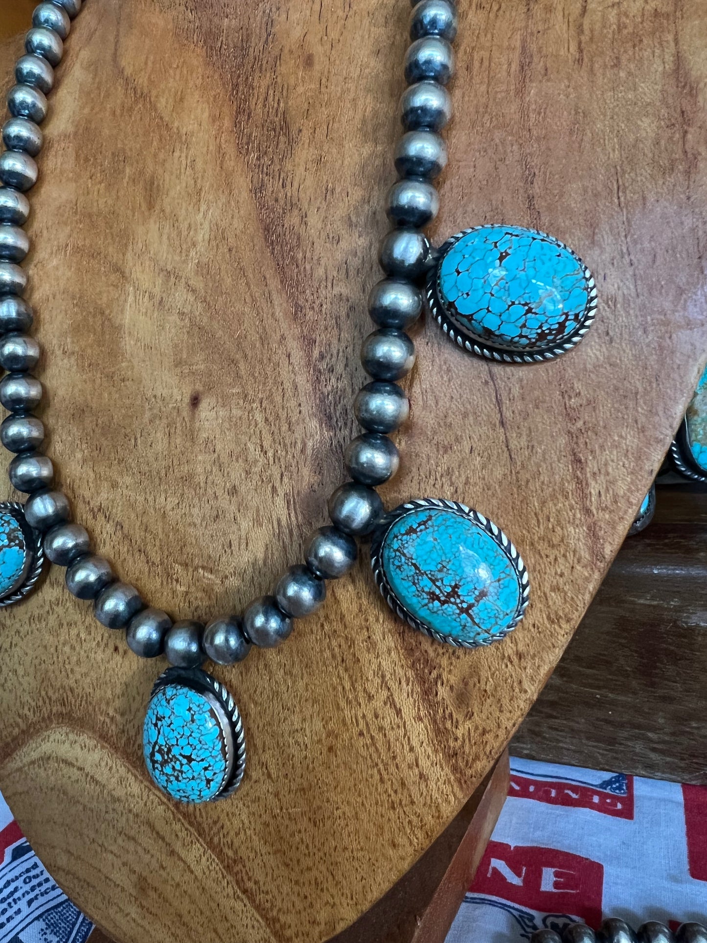 Turquoise 5 Stone Statement Necklace