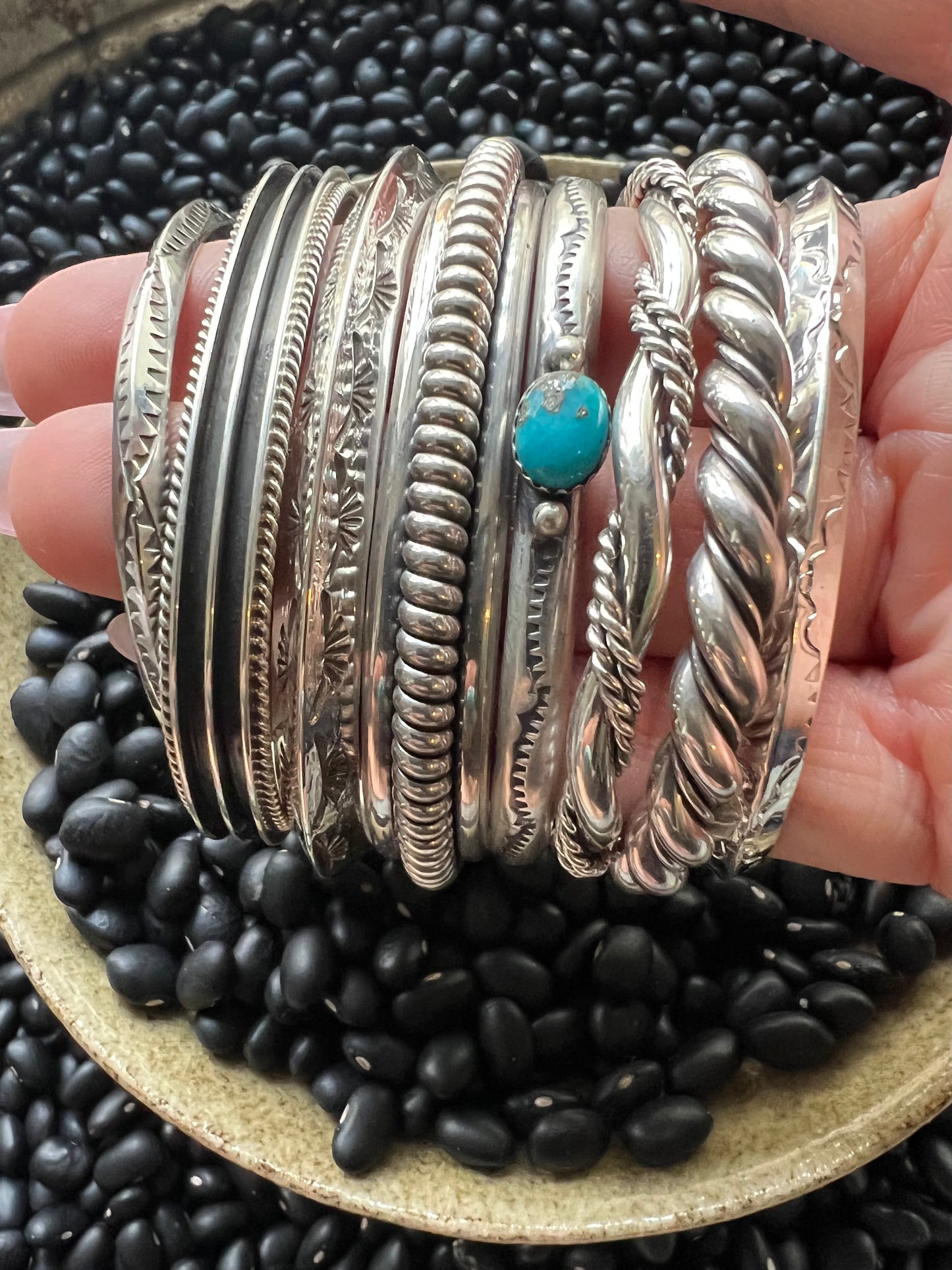Rope Twist Stacker Cuff Thicker Gauge