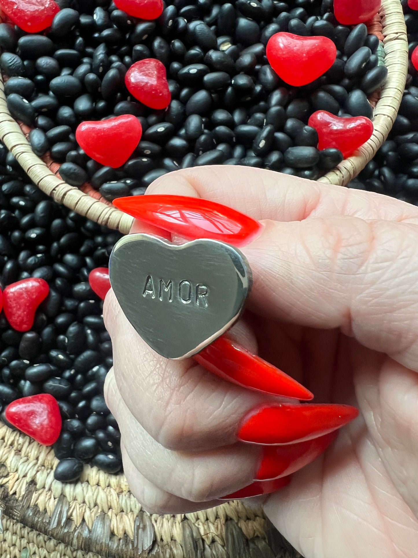 Conversation Heart Pendant or Hat Pin